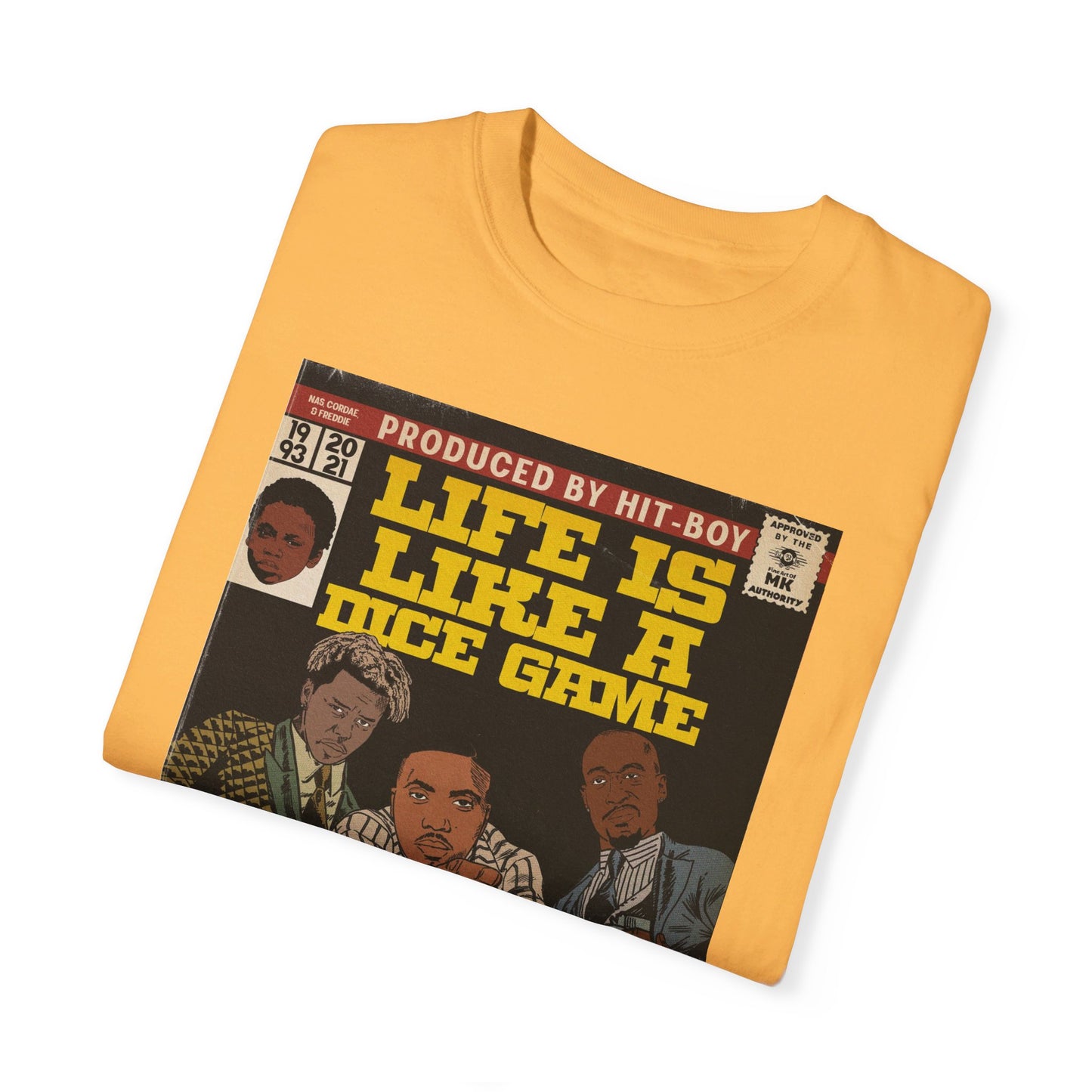 Nas, Freddie Gibbs, Cordae - Life is Like a Dice Game - Unisex Comfort Colors T-shirt