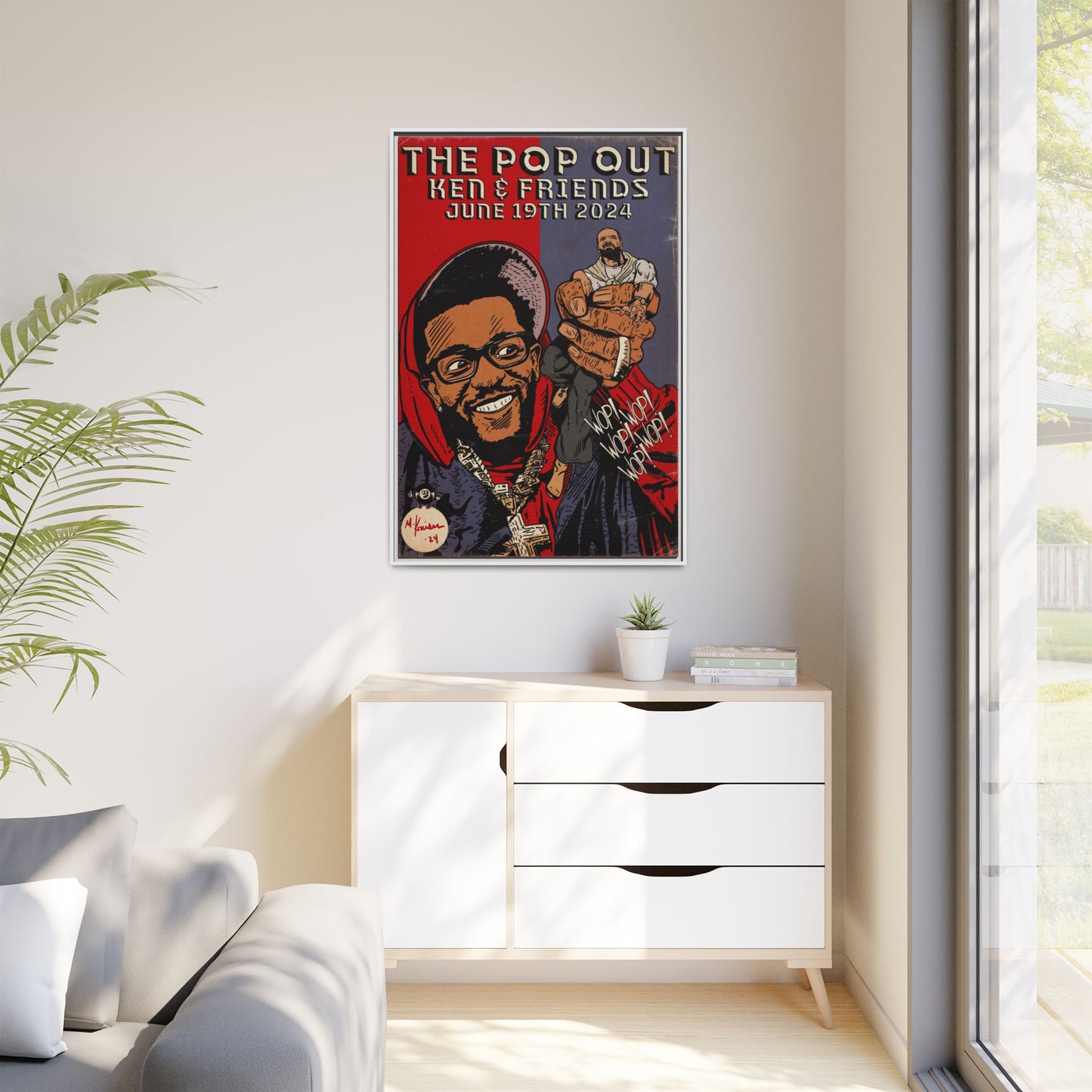 Kendrick Lamar - The Pop Out - Gallery Canvas Wraps, Vertical Frame