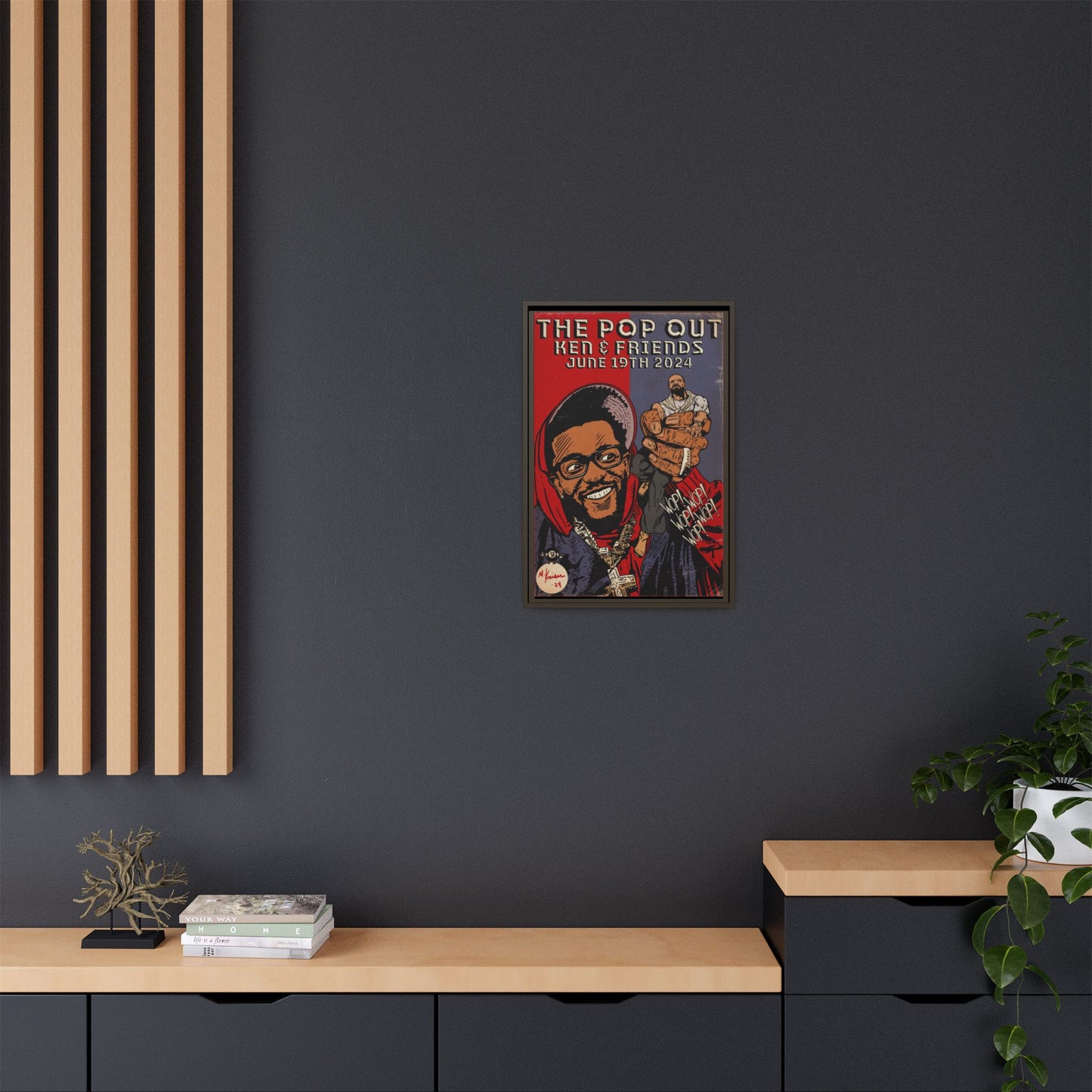 Kendrick Lamar - The Pop Out - Gallery Canvas Wraps, Vertical Frame