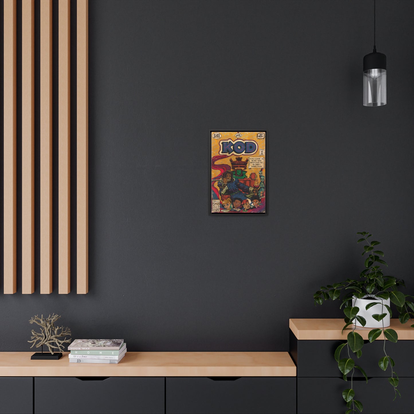 J.Cole - KOD - Gallery Canvas Wraps, Vertical Frame