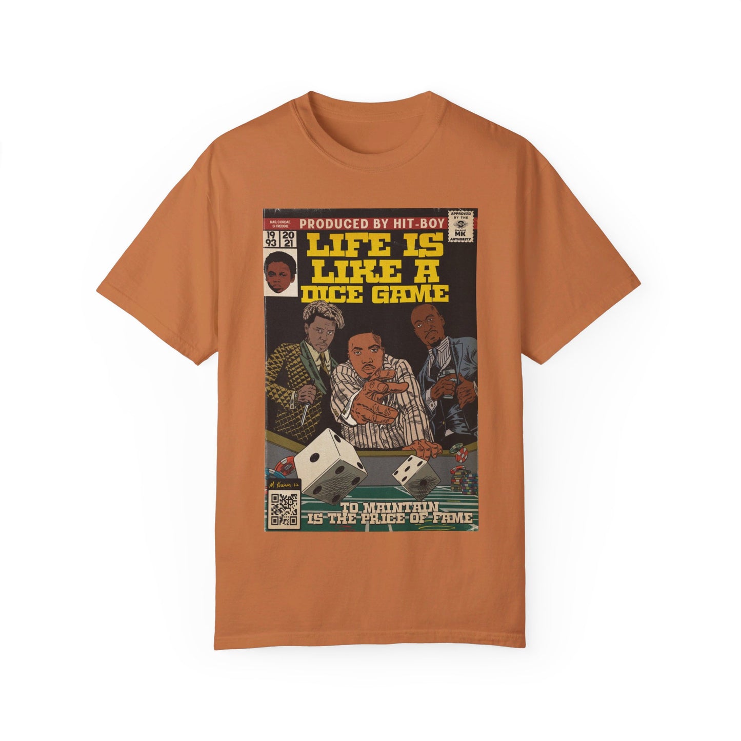 Nas, Freddie Gibbs, Cordae - Life is Like a Dice Game - Unisex Comfort Colors T-shirt