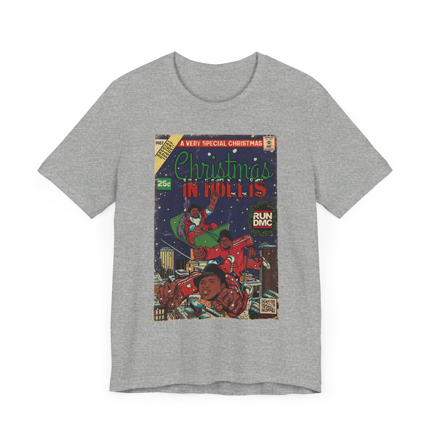 Christmas In Hollis - Hip Hop Comic Art - Unisex Jersey Short Sleeve Tee
