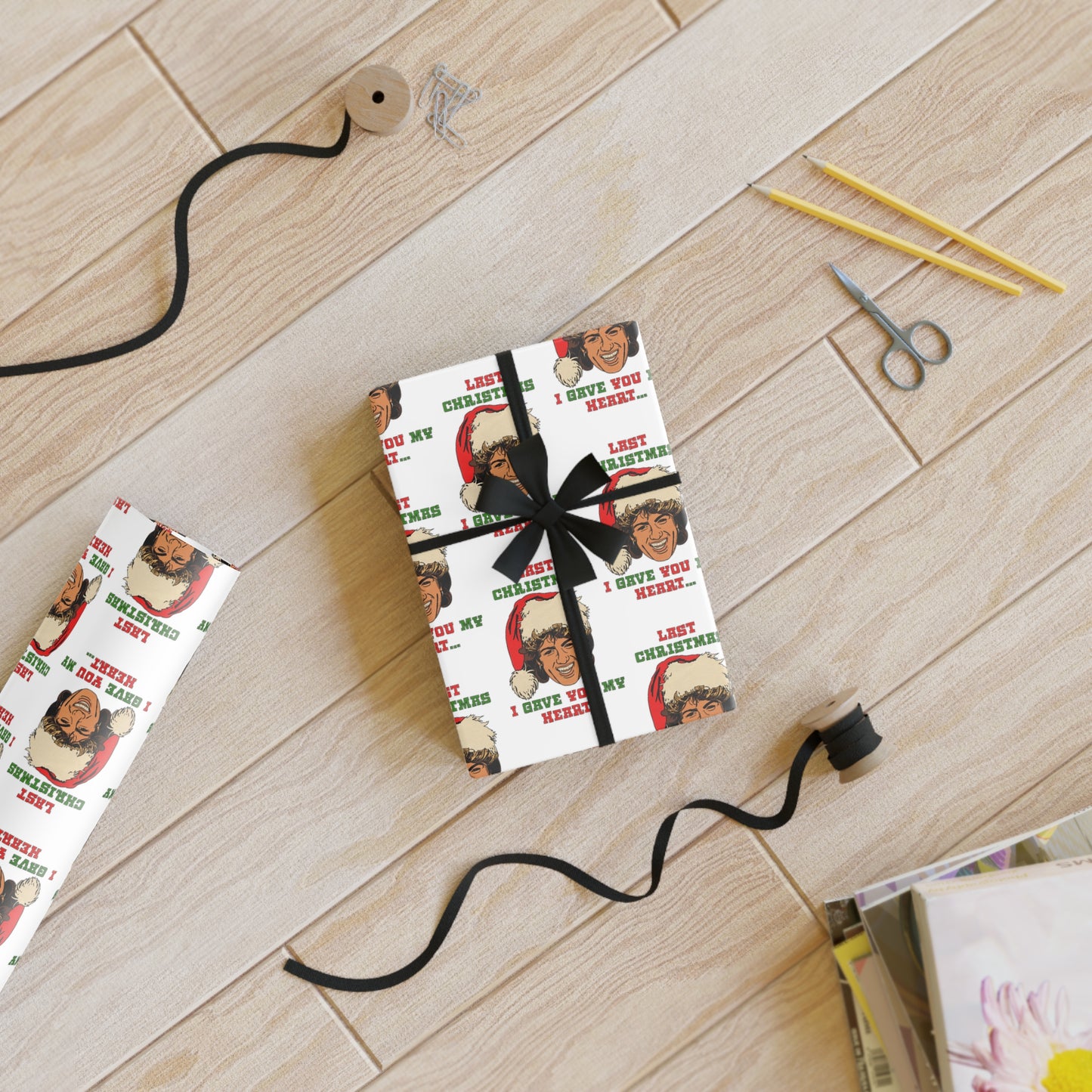 WHAM - Last Christmas- George Michael- Gift Wrapping Paper Rolls, 1pc