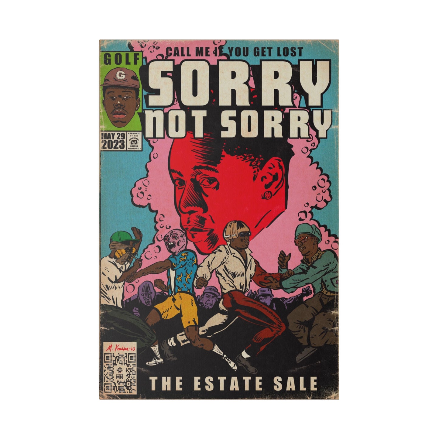 Tyler, The Creator - Sorry Not Sorry - Matte Canvas, Stretched, 0.75"