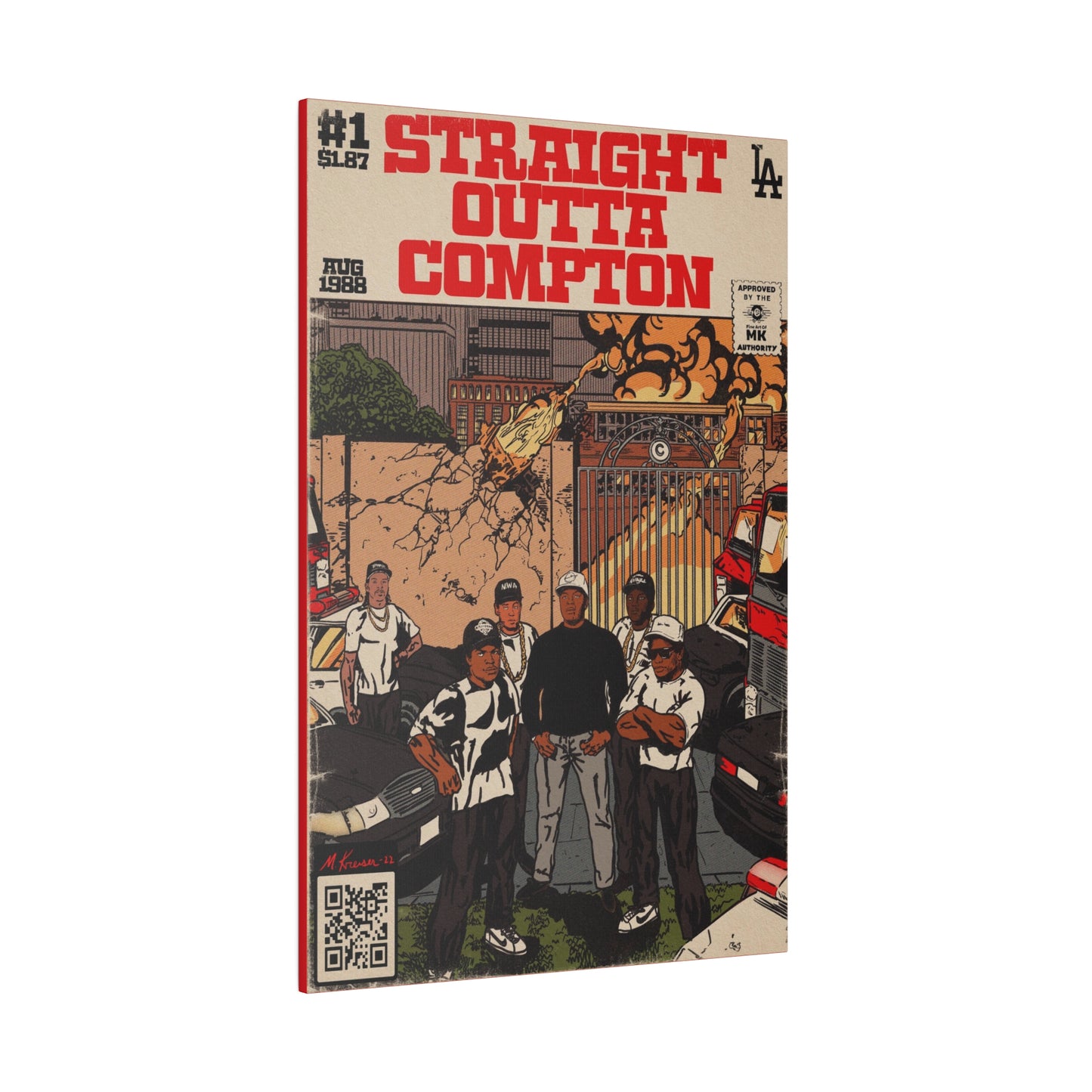 NWA - Straight Outta Compton - Matte Canvas, Stretched, 0.75"