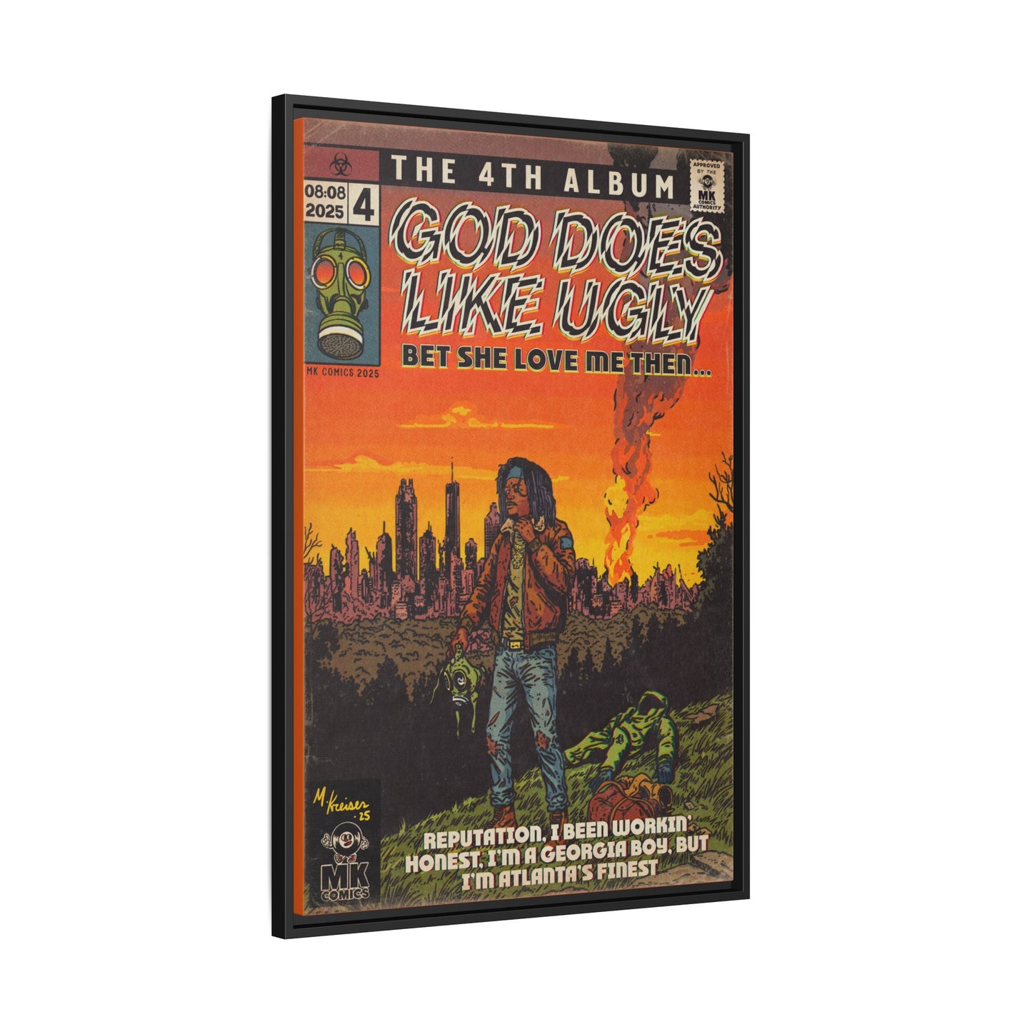 God Does Like Ugly - Matte Canvas, Framed (Multi-color)