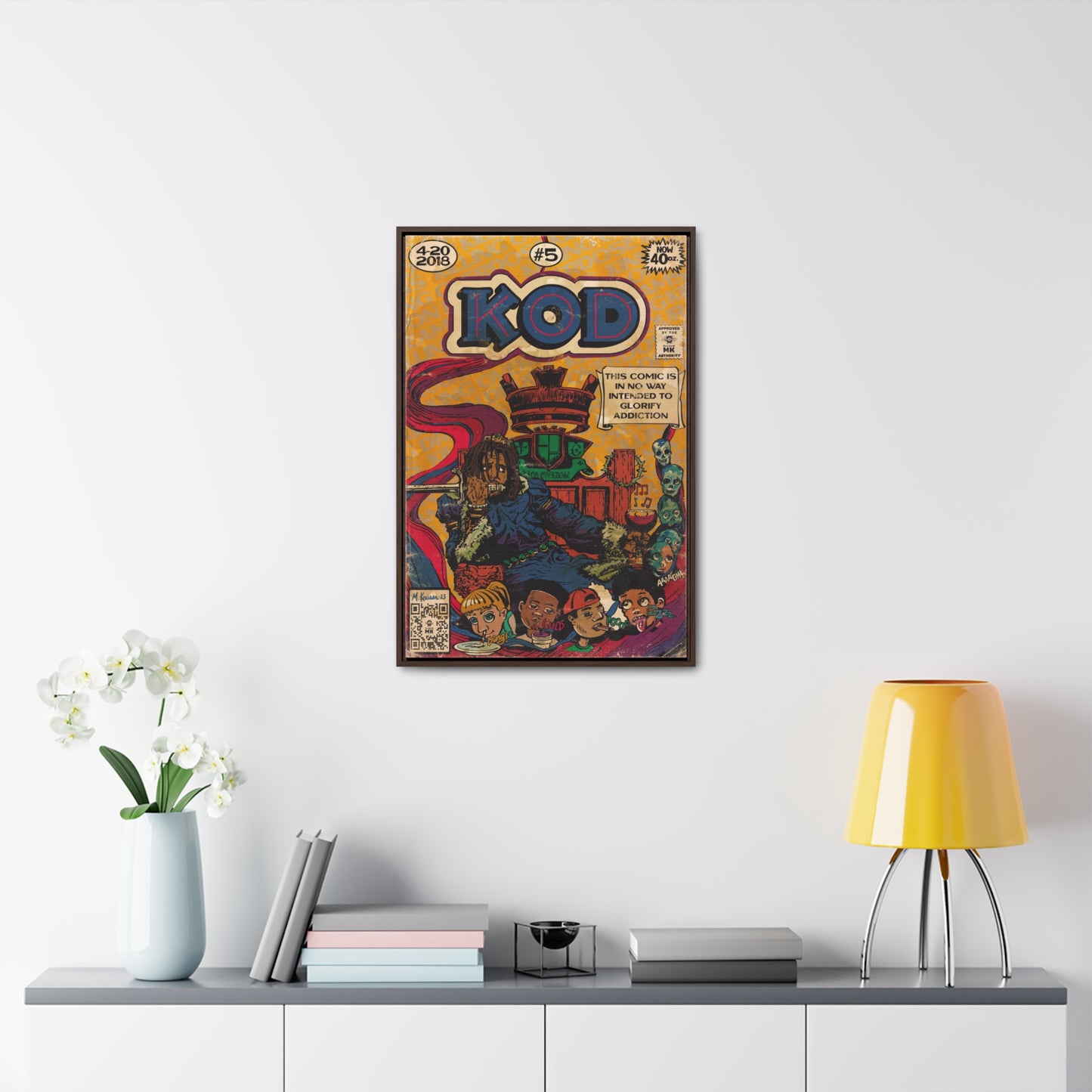 J.Cole - KOD - Gallery Canvas Wraps, Vertical Frame