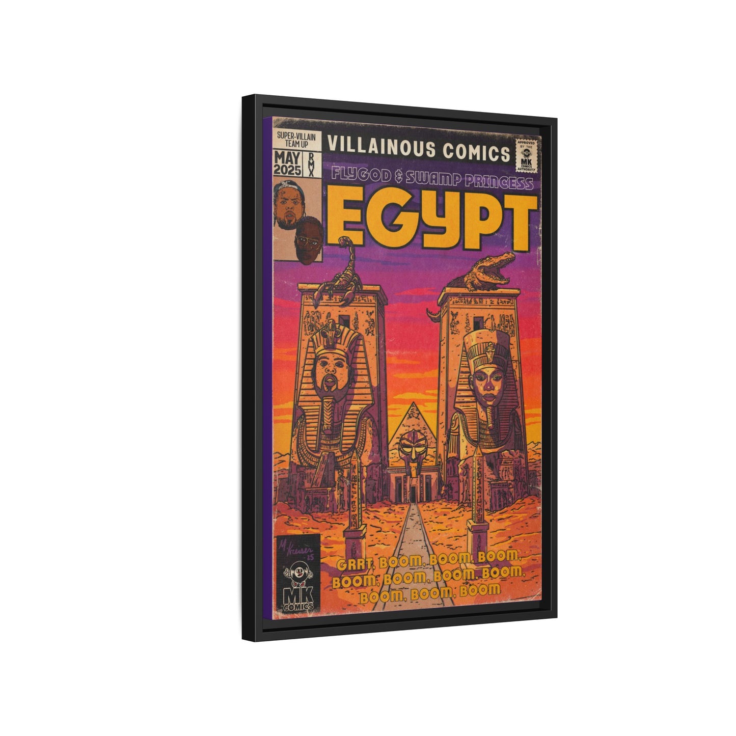 Egypt Remix - Matte Canvas, Framed (Multi-color)