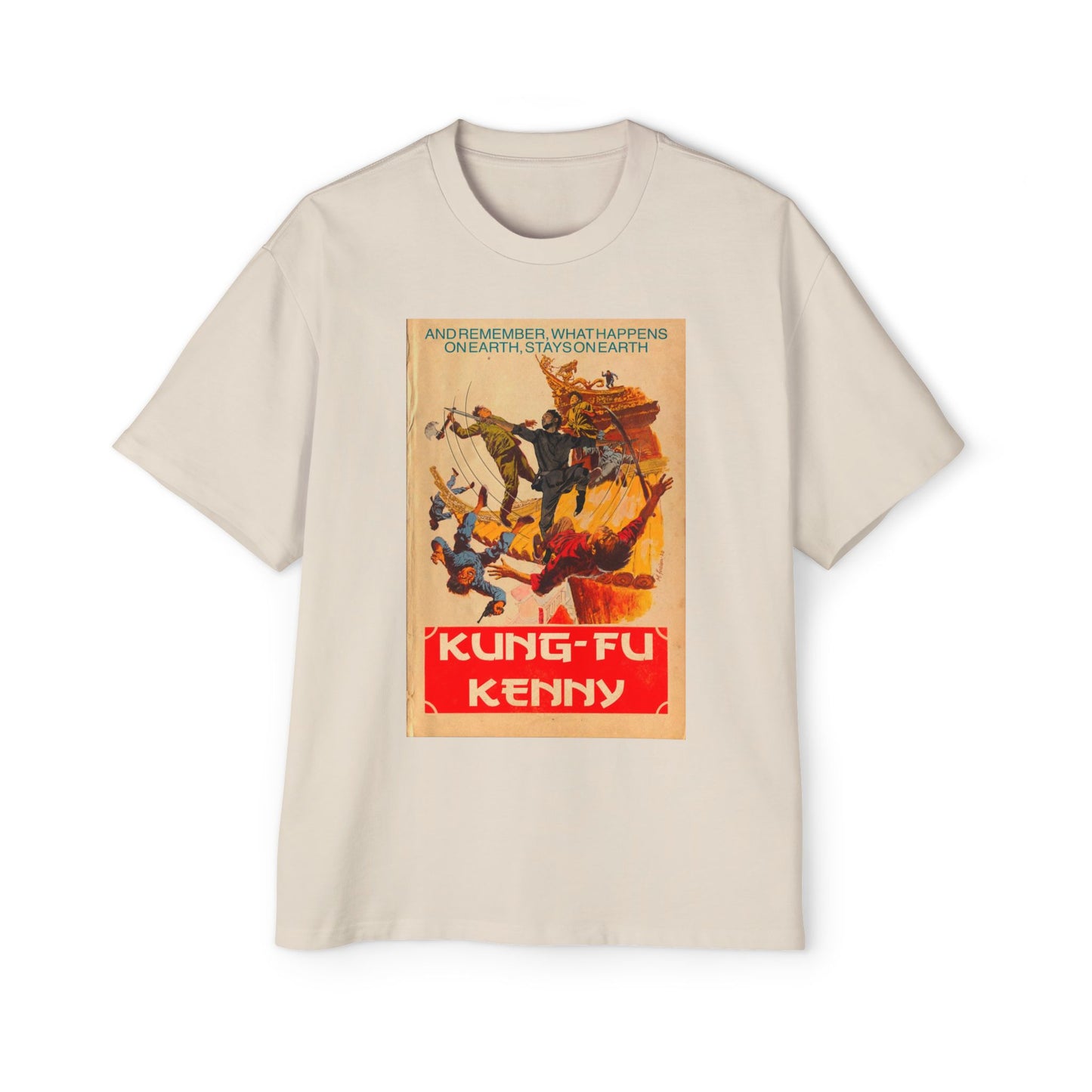 Kung-Fu Kenny - Men's Heavy Oversized Tee