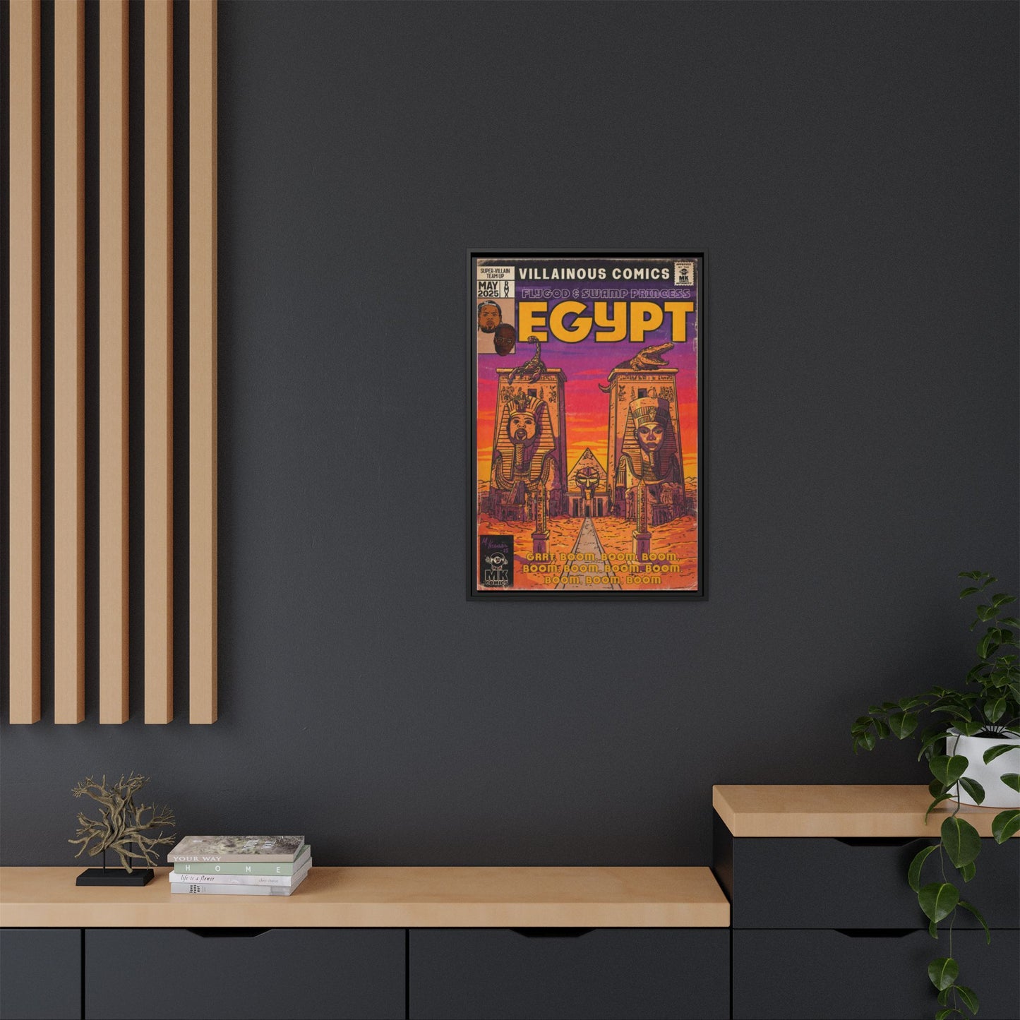 Egypt Remix - Matte Canvas, Framed (Multi-color)