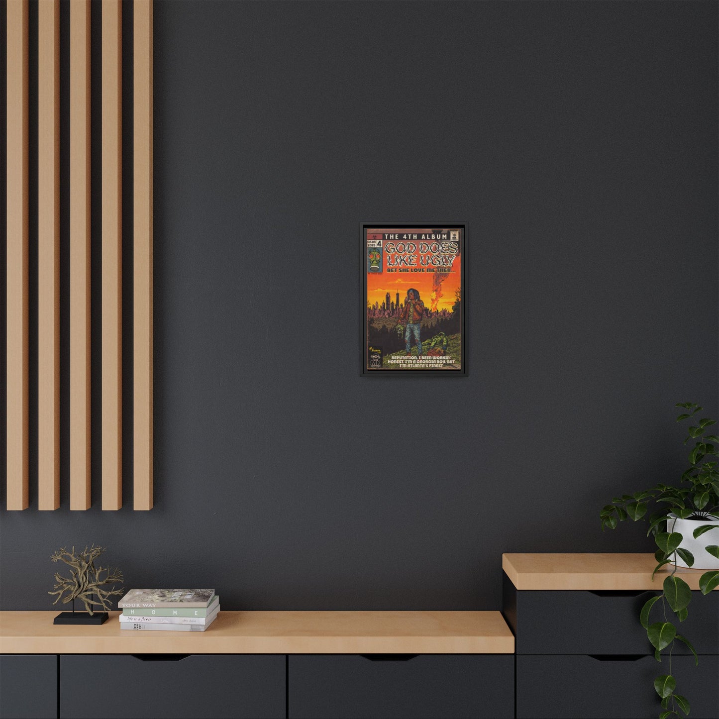 God Does Like Ugly - Matte Canvas, Framed (Multi-color)