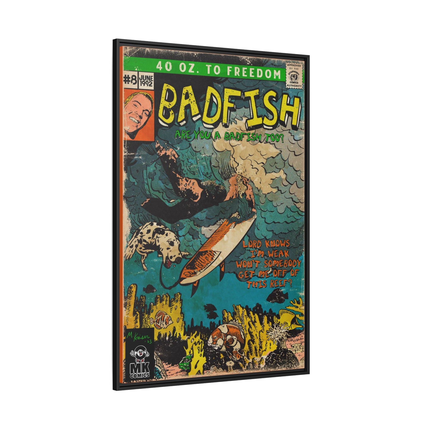 Badfish - Matte Canvas, Framed (Multi-color)