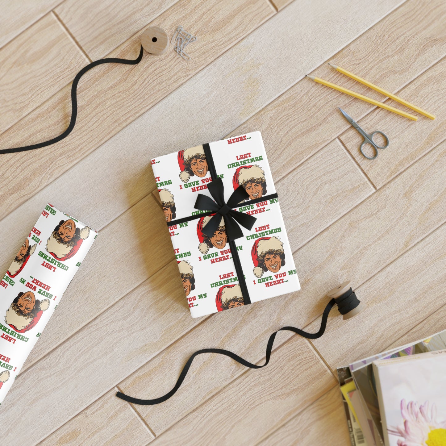 WHAM - Last Christmas- George Michael- Gift Wrapping Paper Rolls, 1pc