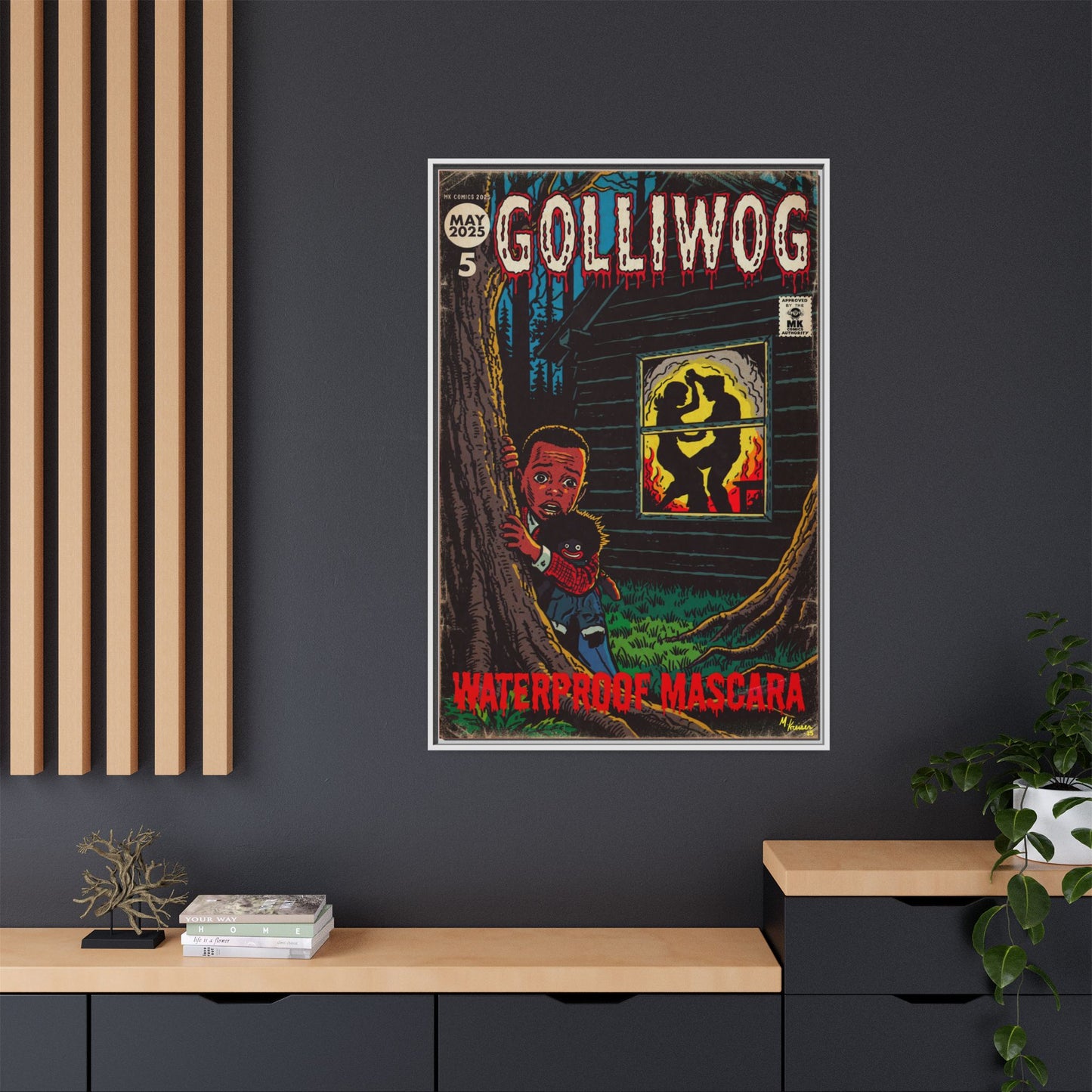 Waterproof Mascara - Golliwog - Matte Canvas, Framed (Multi-color)