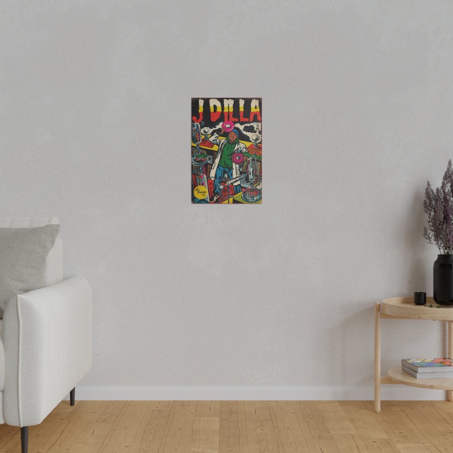 J Dilla - Comic Book Art - Matte Canvas, Stretched, 0.75"