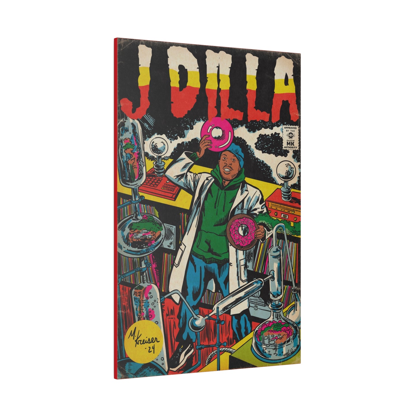 J Dilla - Comic Book Art - Matte Canvas, Stretched, 0.75"