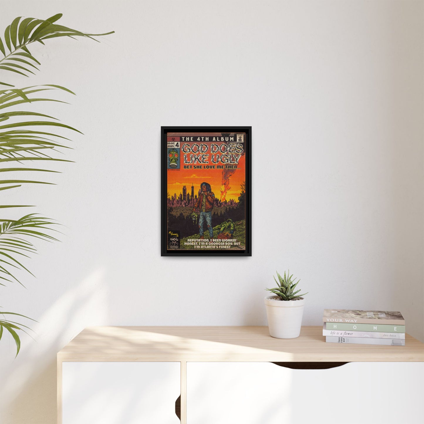 God Does Like Ugly - Matte Canvas, Framed (Multi-color)