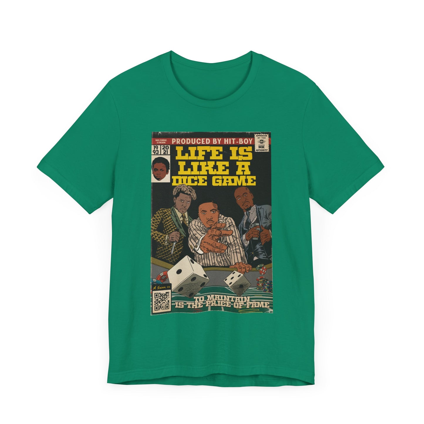 Nas, Gibbs, Cordae - Life is like a Dice Game - Unisex Jersey Short Sleeve Tee