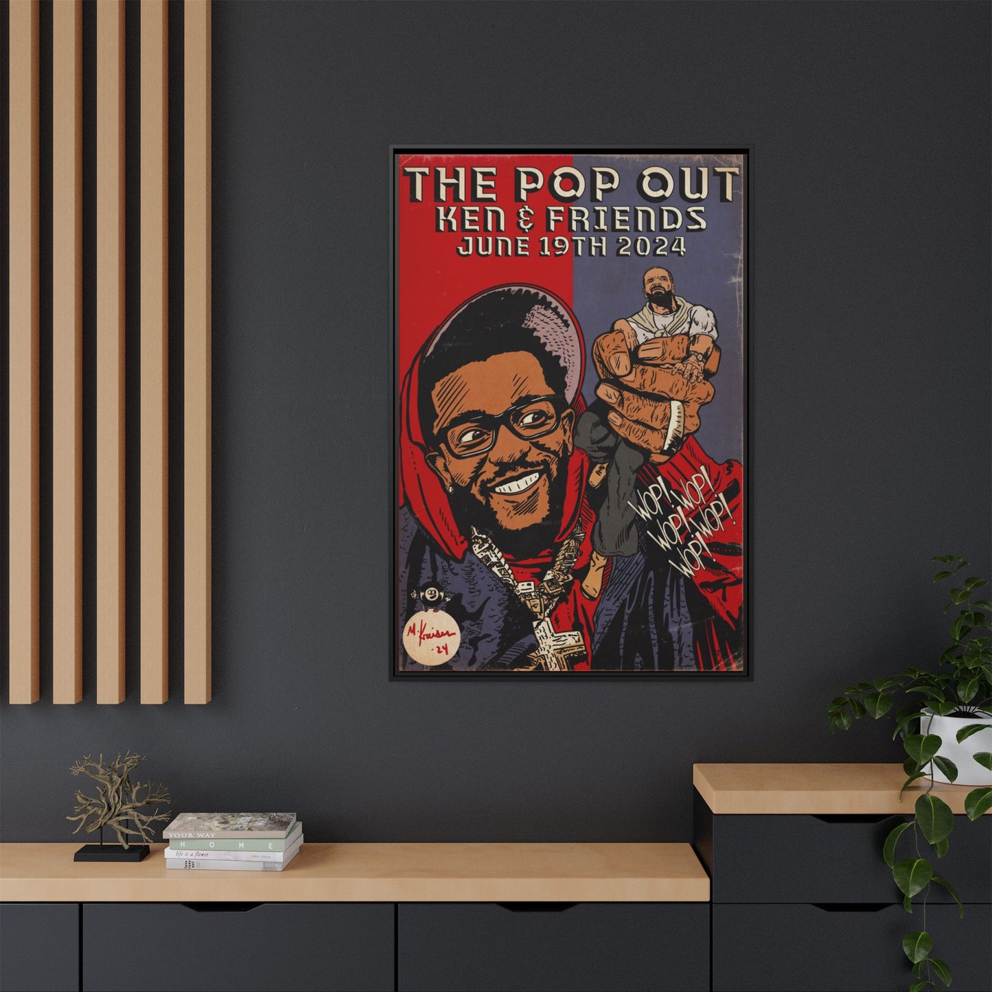 Kendrick Lamar - The Pop Out - Gallery Canvas Wraps, Vertical Frame