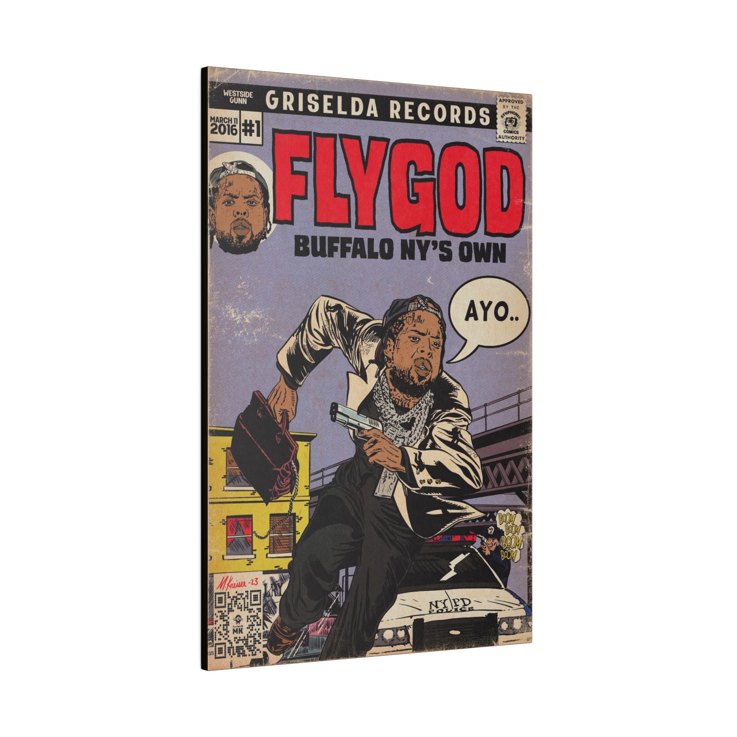 Westside Gunn - Flygod - Matte Canvas, Stretched, 0.75"