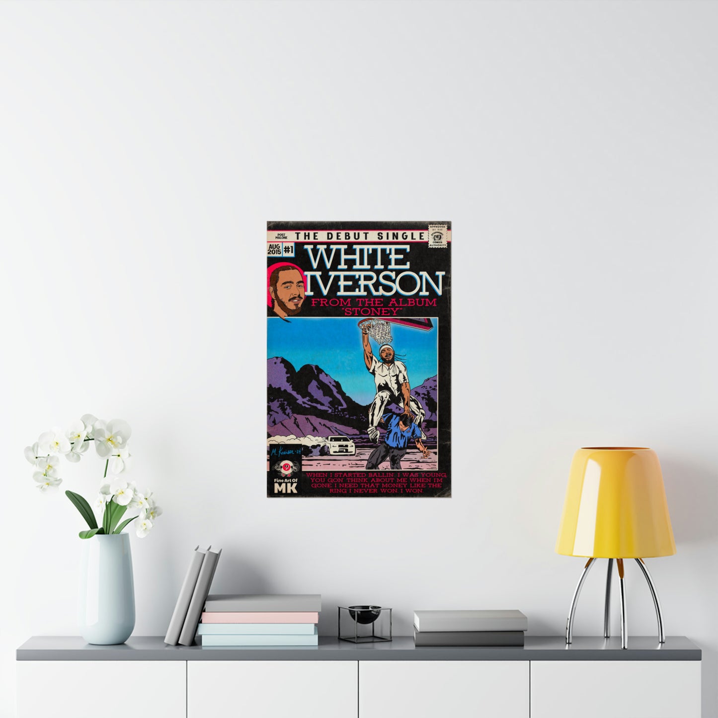 Post Malone - White Iverson - Matte Vertical Posters