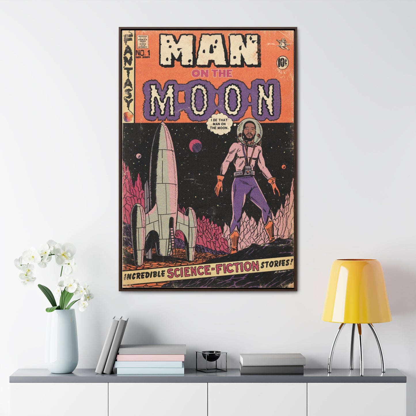 Kid Cudi - Man on the Moon - Gallery Canvas Wraps, Vertical Frame