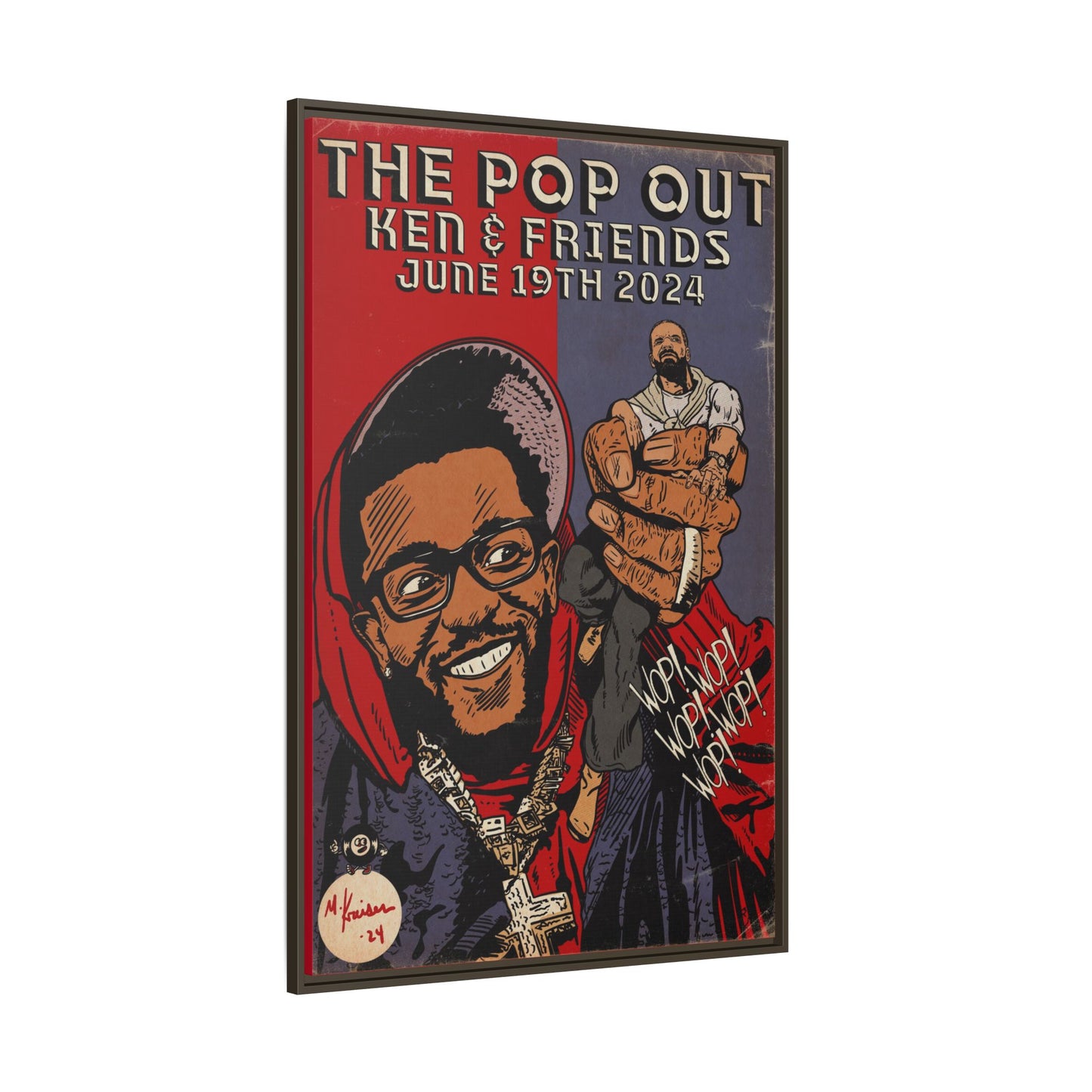 Kendrick Lamar - The Pop Out - Gallery Canvas Wraps, Vertical Frame