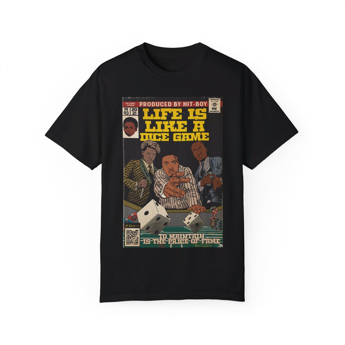 Nas, Freddie Gibbs, Cordae - Life is Like a Dice Game - Unisex Comfort Colors T-shirt