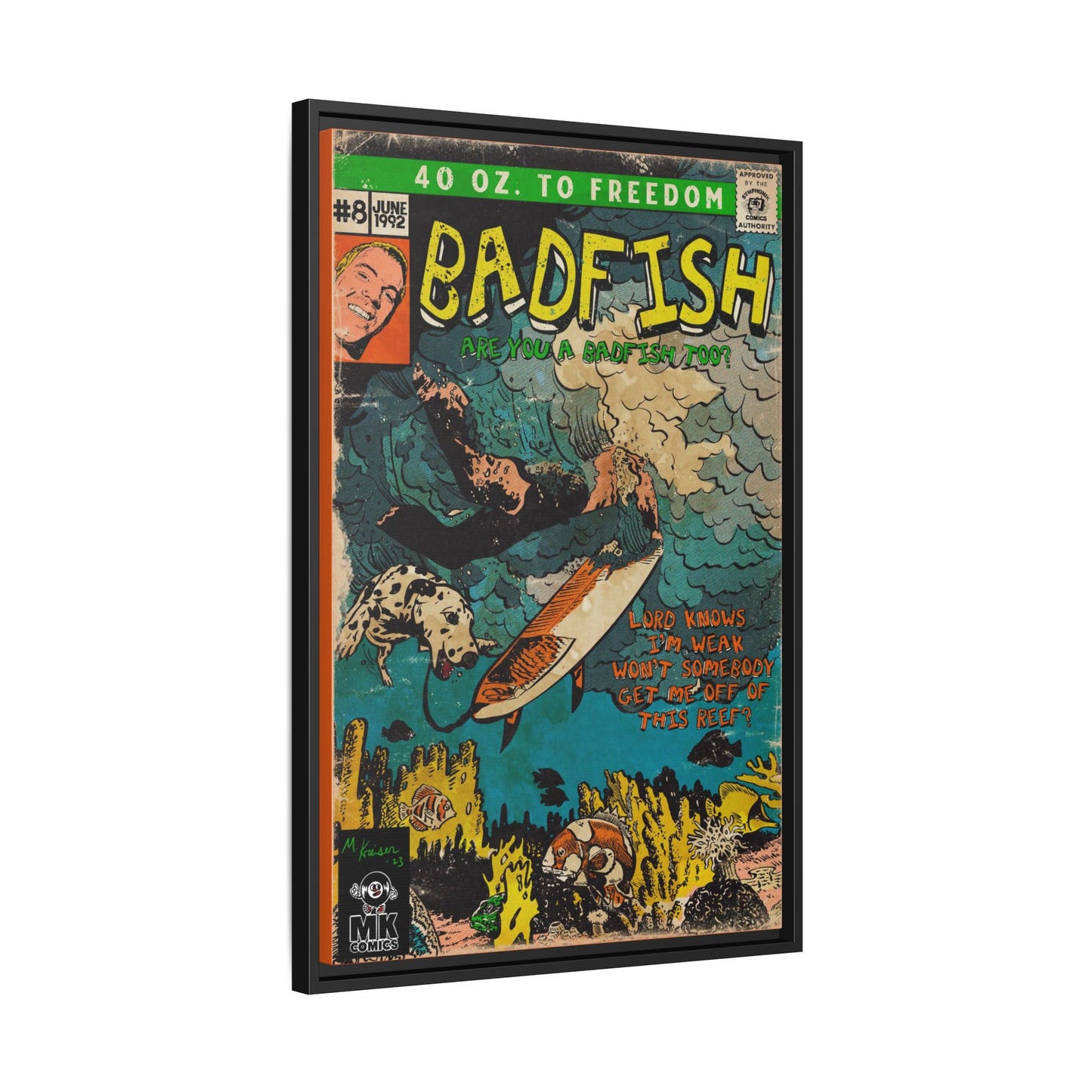 Badfish - Matte Canvas, Framed (Multi-color)