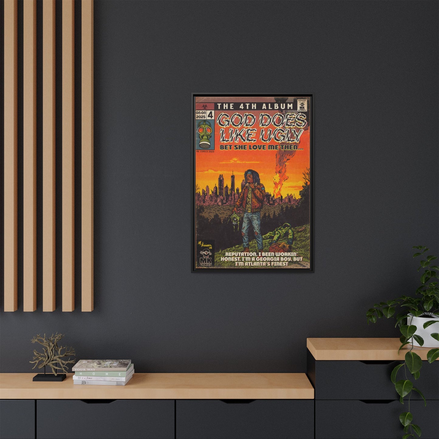 God Does Like Ugly - Matte Canvas, Framed (Multi-color)