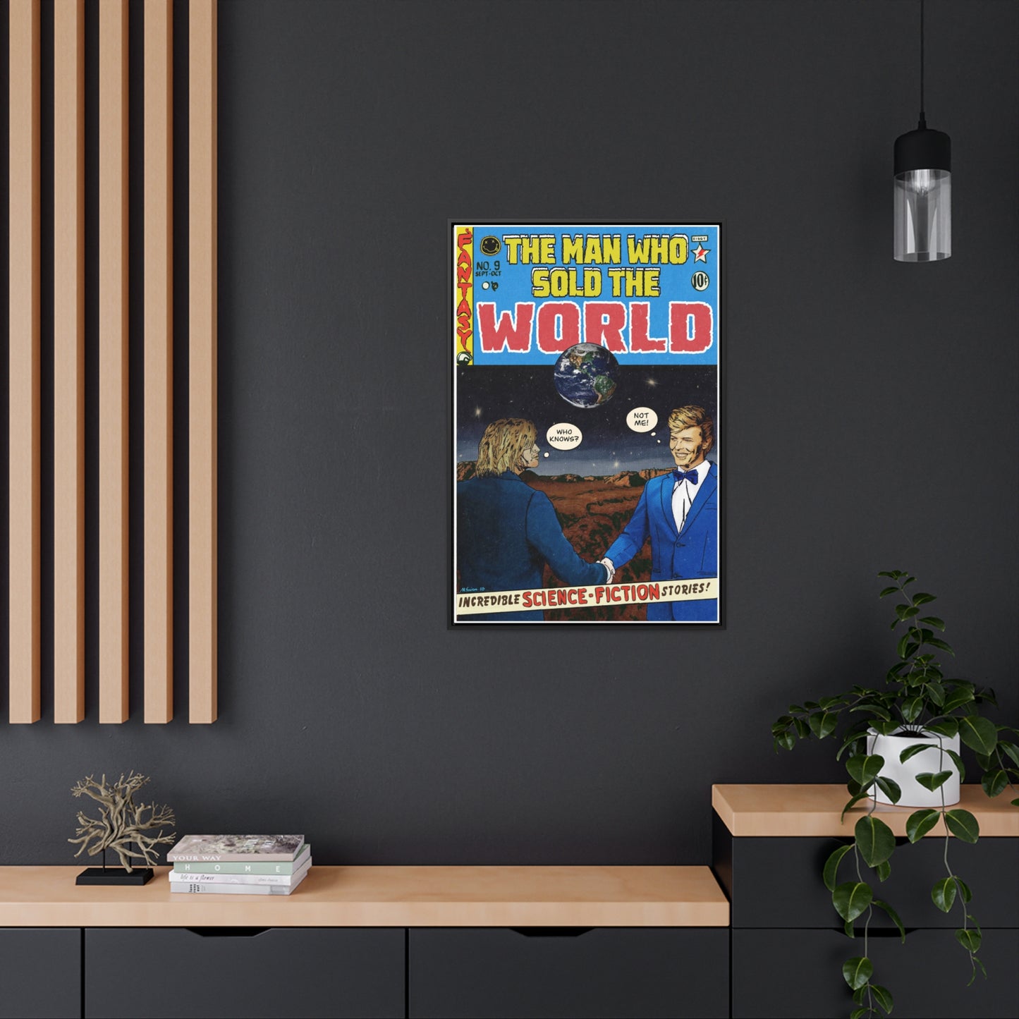 Bowie & Cobain - The Man Who Sold the World - Gallery Canvas Wraps, Vertical Frame