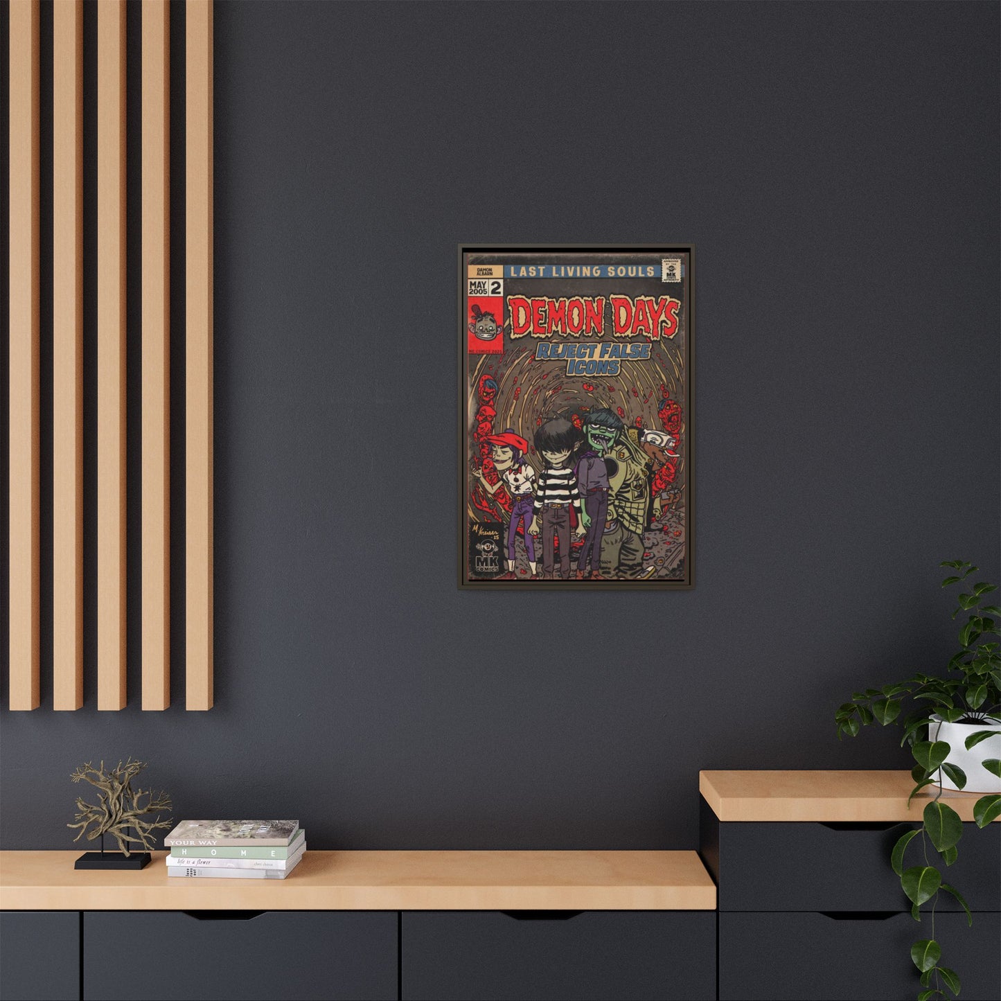 Demon Days - Matte Canvas, Framed (Multi-color)