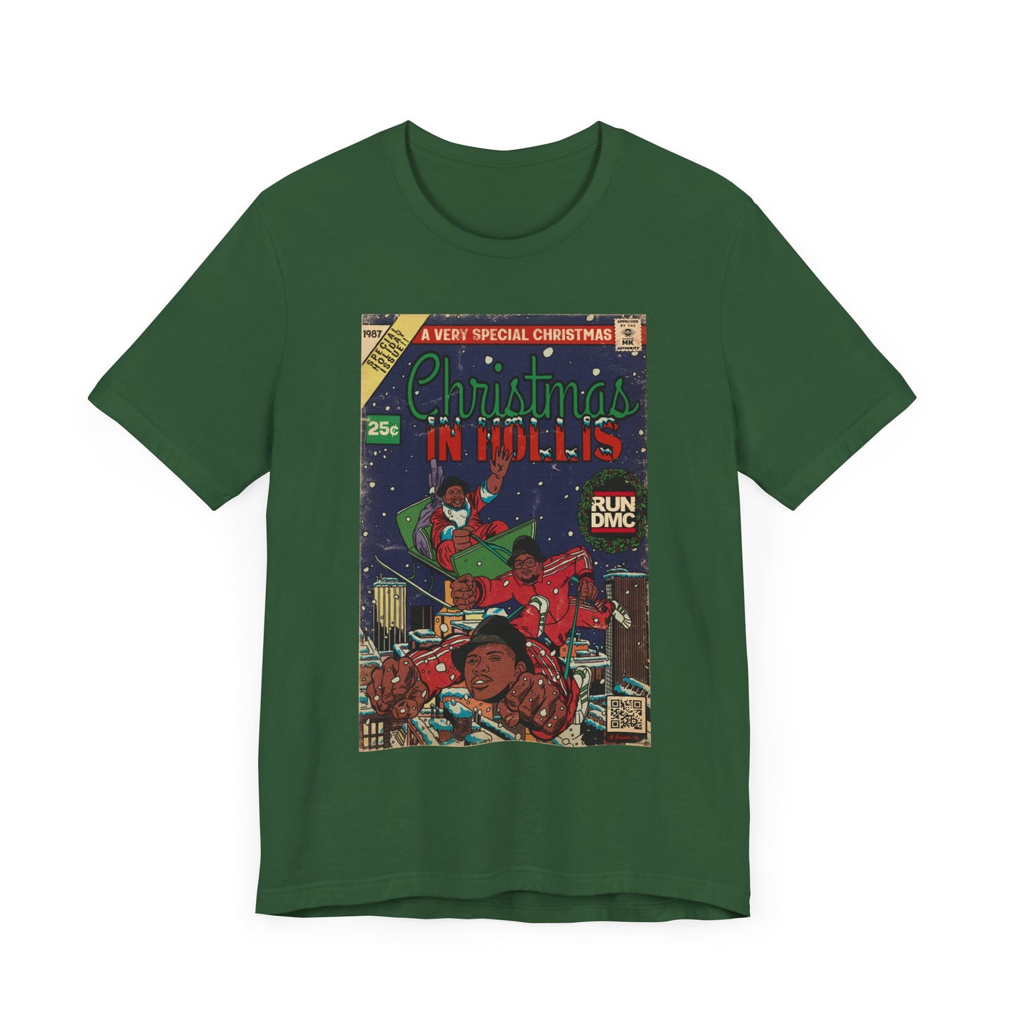 Christmas In Hollis - Hip Hop Comic Art - Unisex Jersey Short Sleeve Tee