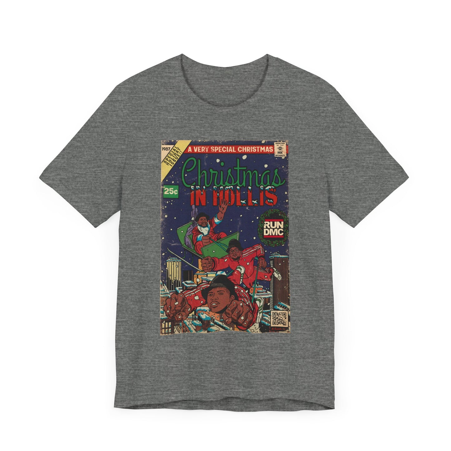 Christmas In Hollis - Hip Hop Comic Art - Unisex Jersey Short Sleeve Tee