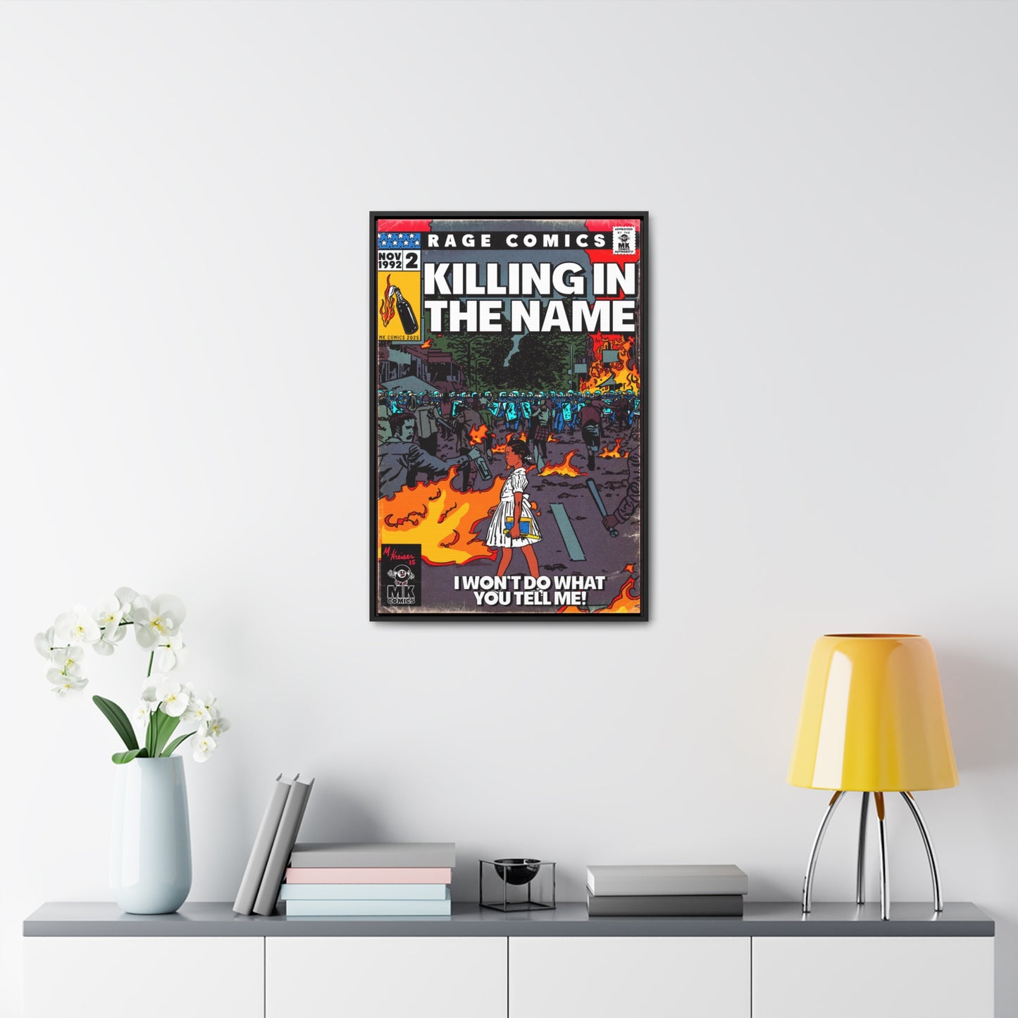 Rage - Killing In the Name - Gallery Canvas Wraps, Vertical Frame