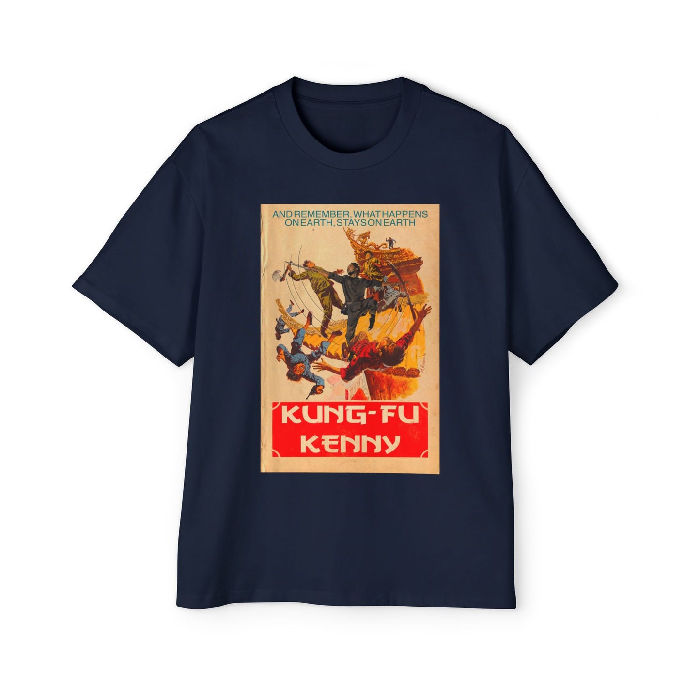 Kung-Fu Kenny - Men's Heavy Oversized Tee