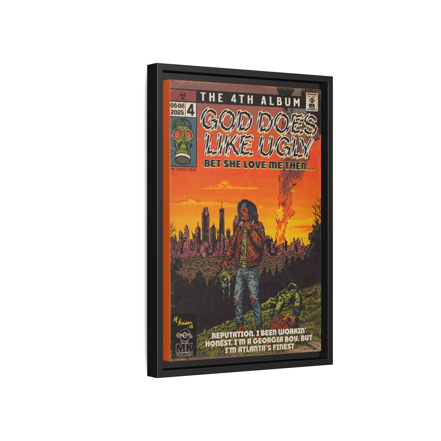 God Does Like Ugly - Matte Canvas, Framed (Multi-color)
