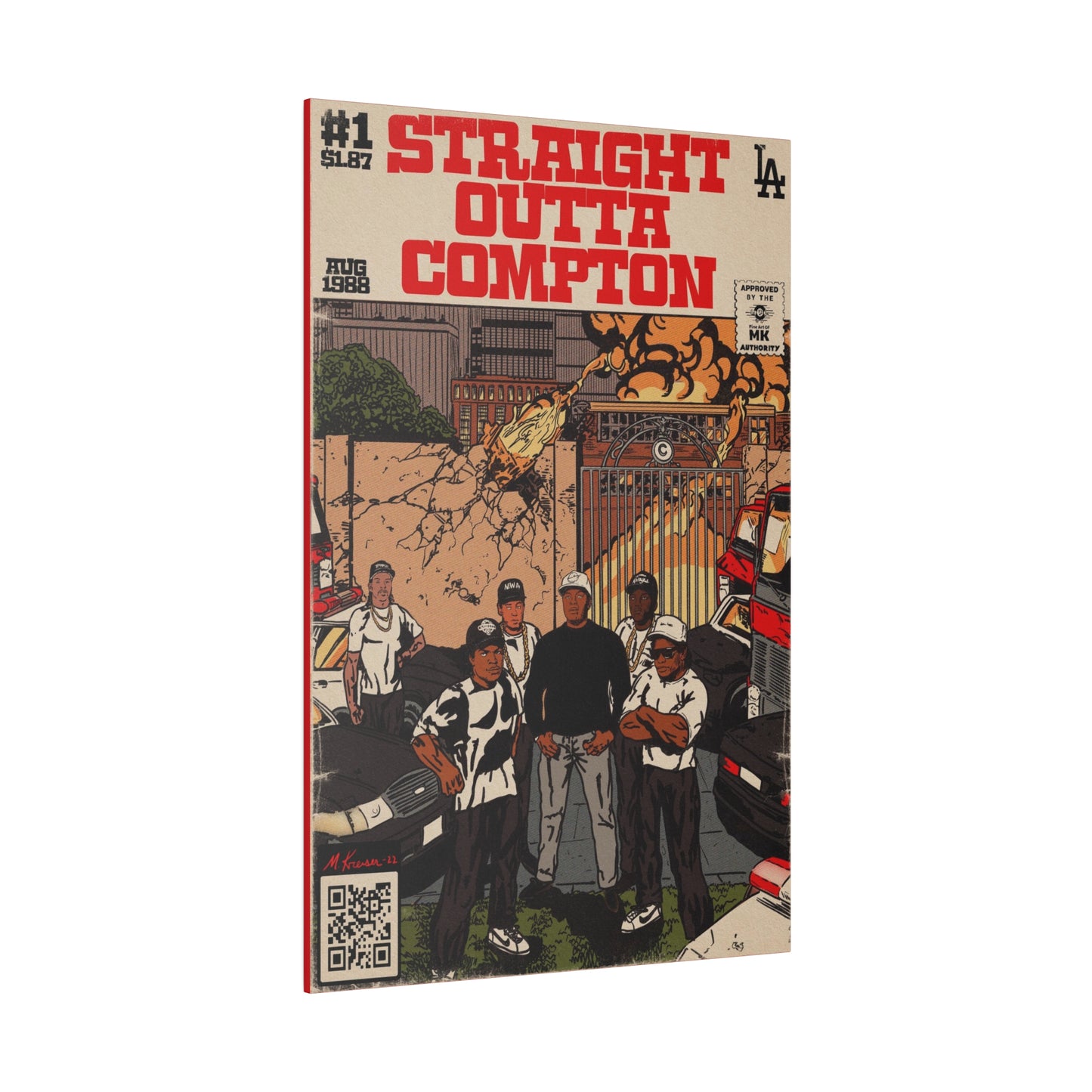 NWA - Straight Outta Compton - Matte Canvas, Stretched, 0.75"