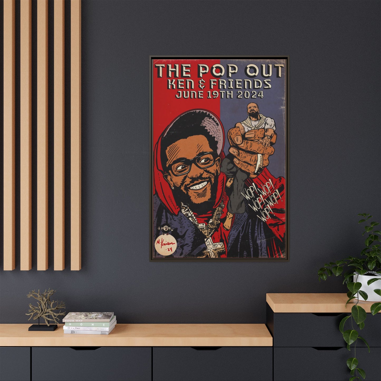 Kendrick Lamar - The Pop Out - Gallery Canvas Wraps, Vertical Frame