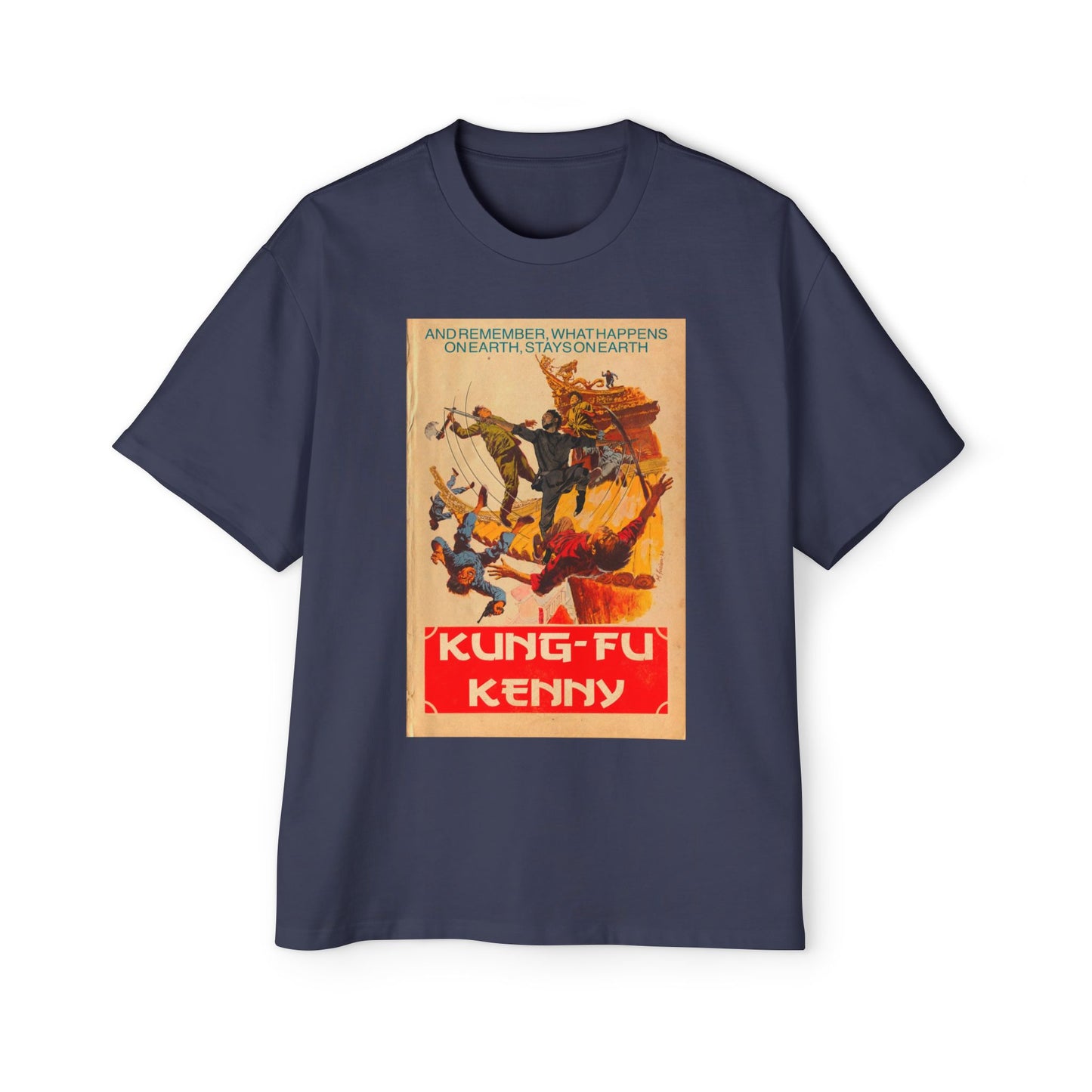 Kung-Fu Kenny - Men's Heavy Oversized Tee