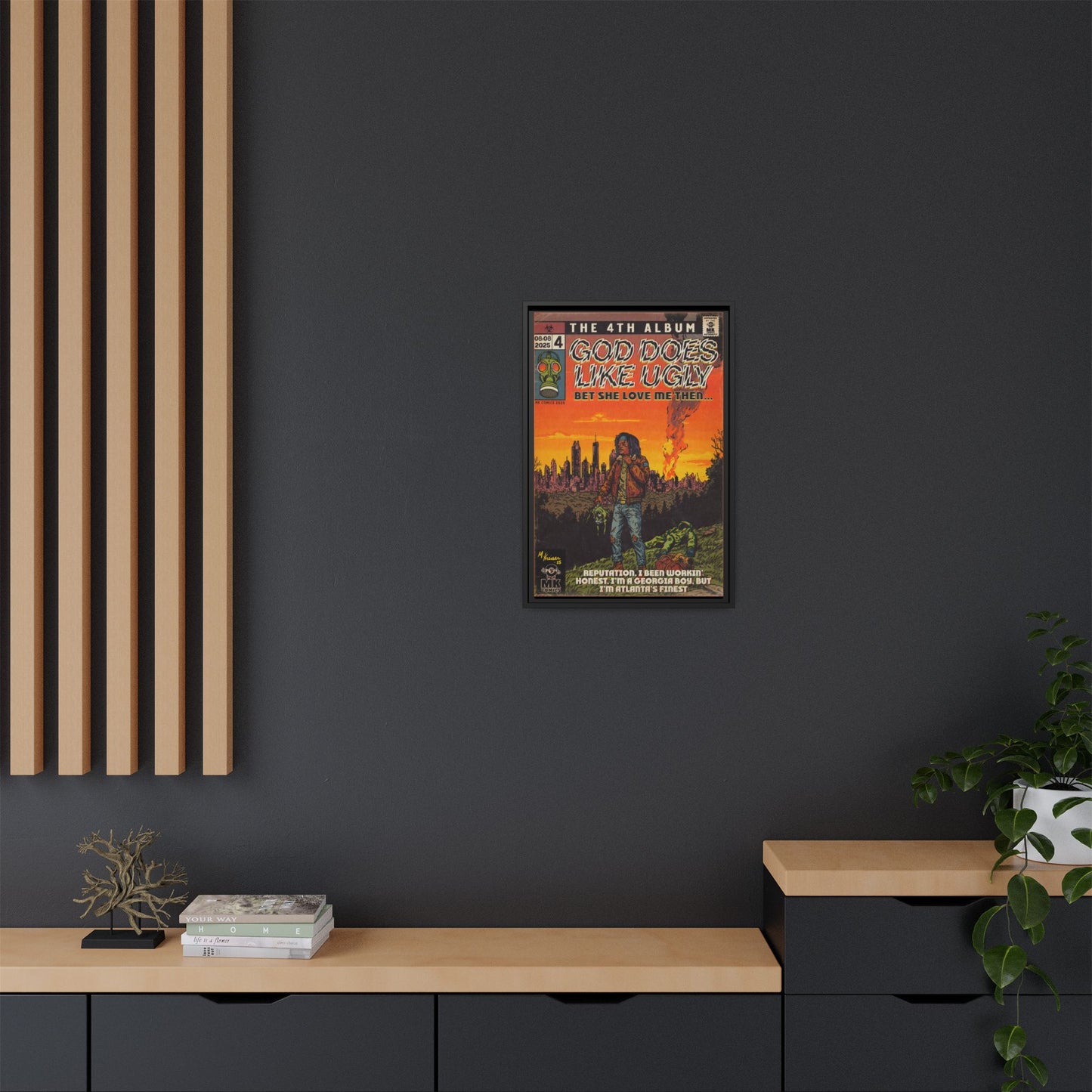 God Does Like Ugly - Matte Canvas, Framed (Multi-color)