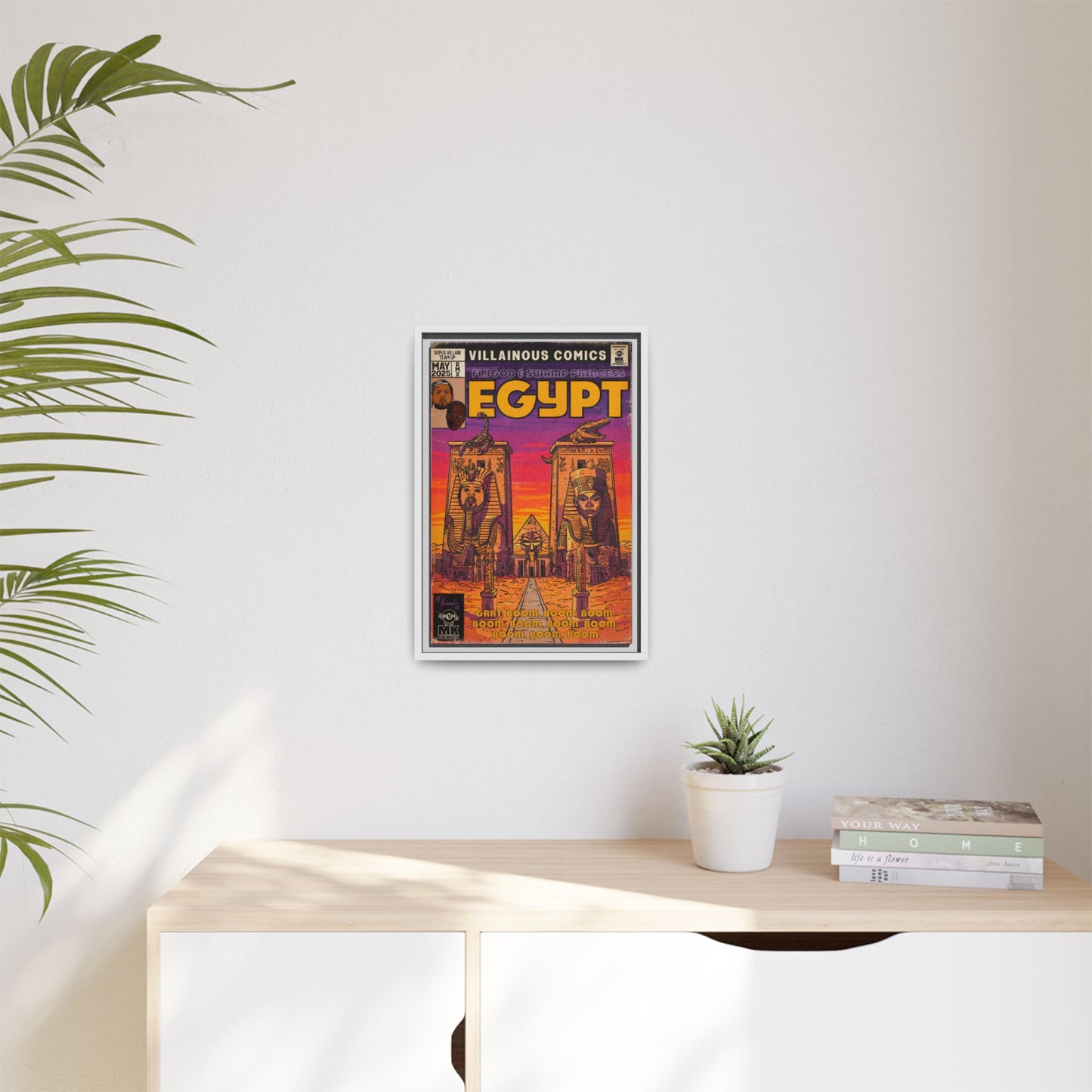 Egypt Remix - Matte Canvas, Framed (Multi-color)