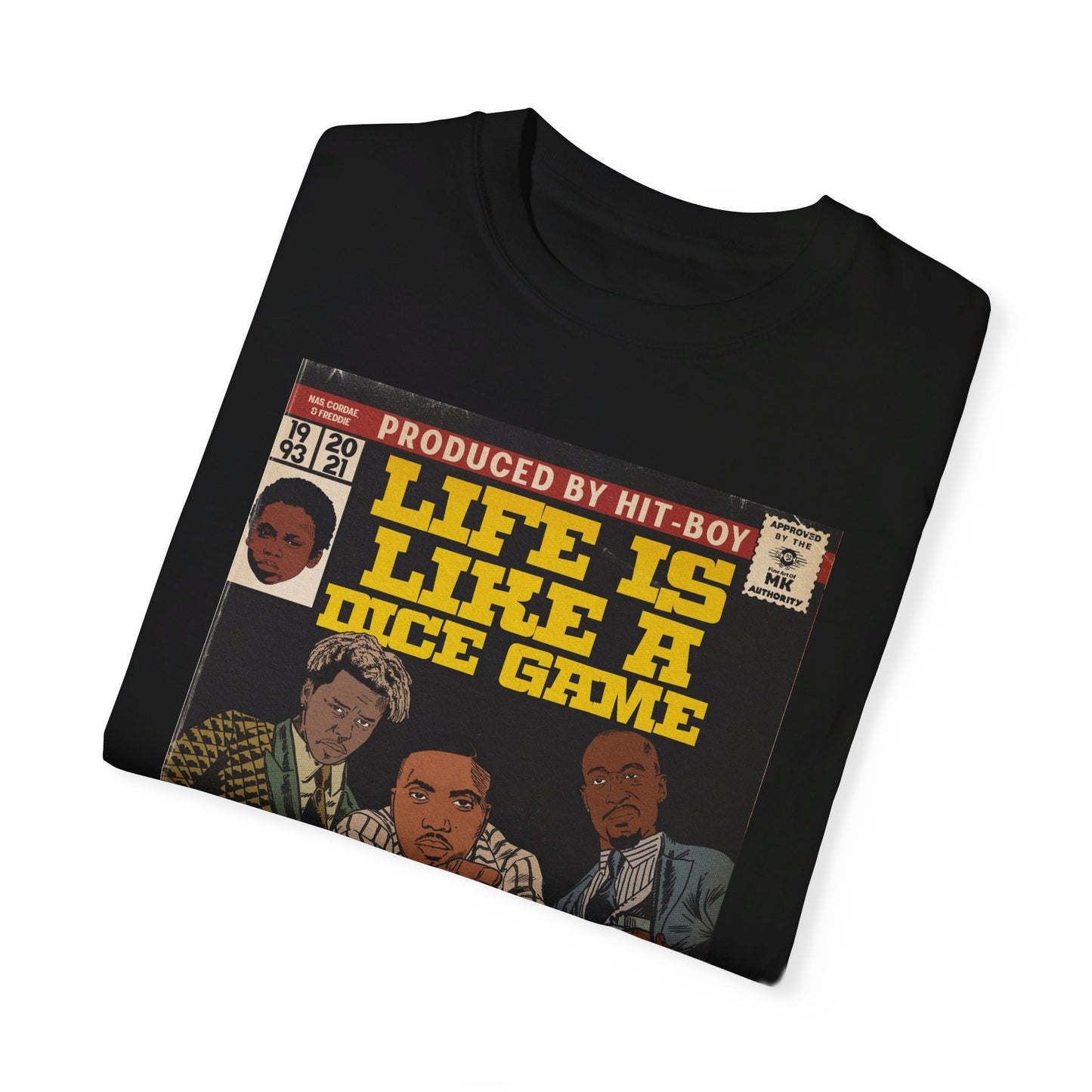 Nas, Freddie Gibbs, Cordae - Life is Like a Dice Game - Unisex Comfort Colors T-shirt