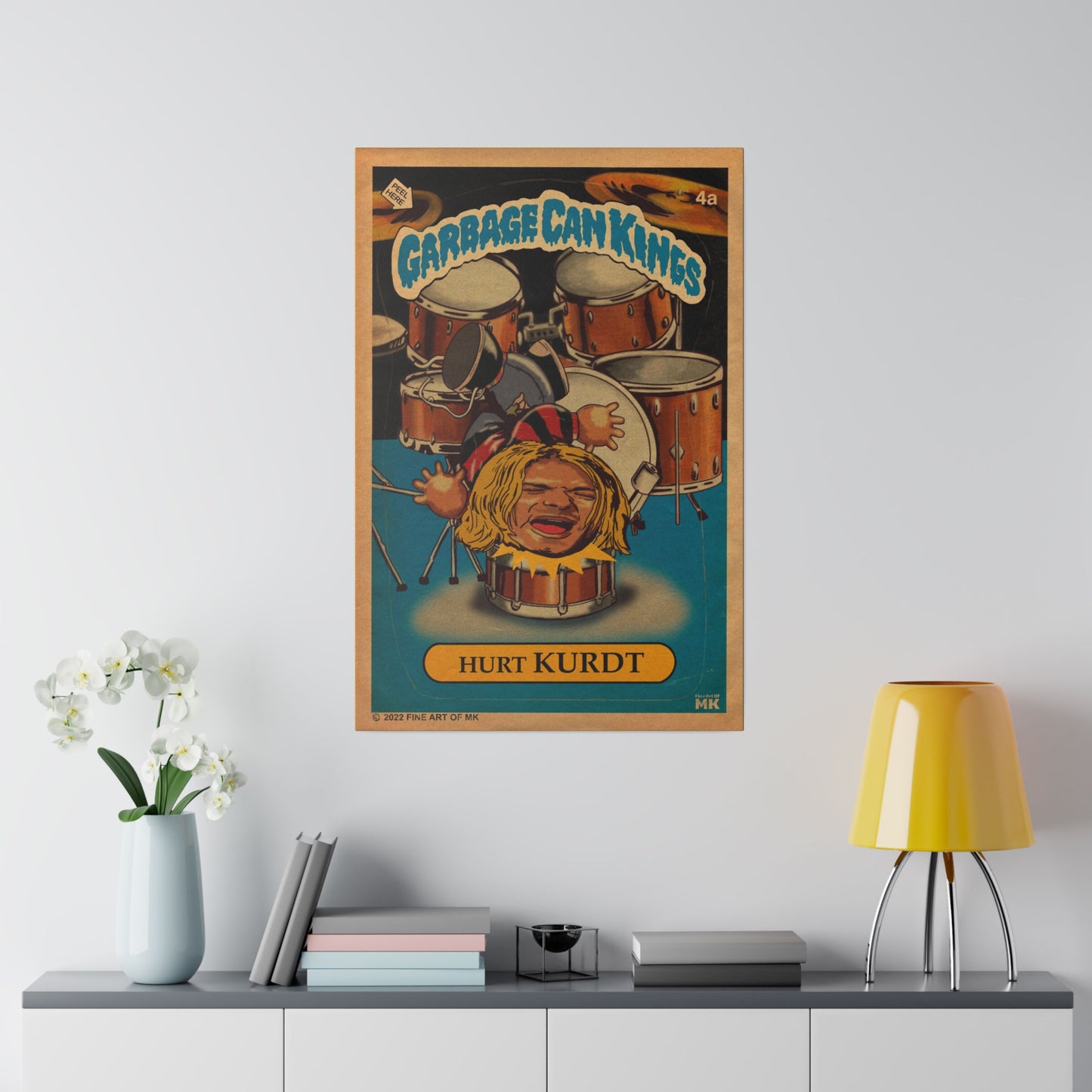 Hurt KURDT - Garbage Can Kings - Nirvana - Matte Canvas, Stretched, 0.75"