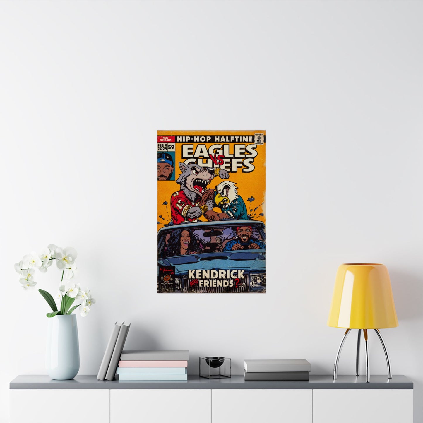 Kendrick & SZA - 2025 Halftime - Eagles vs Chiefs - Matte Vertical Posters