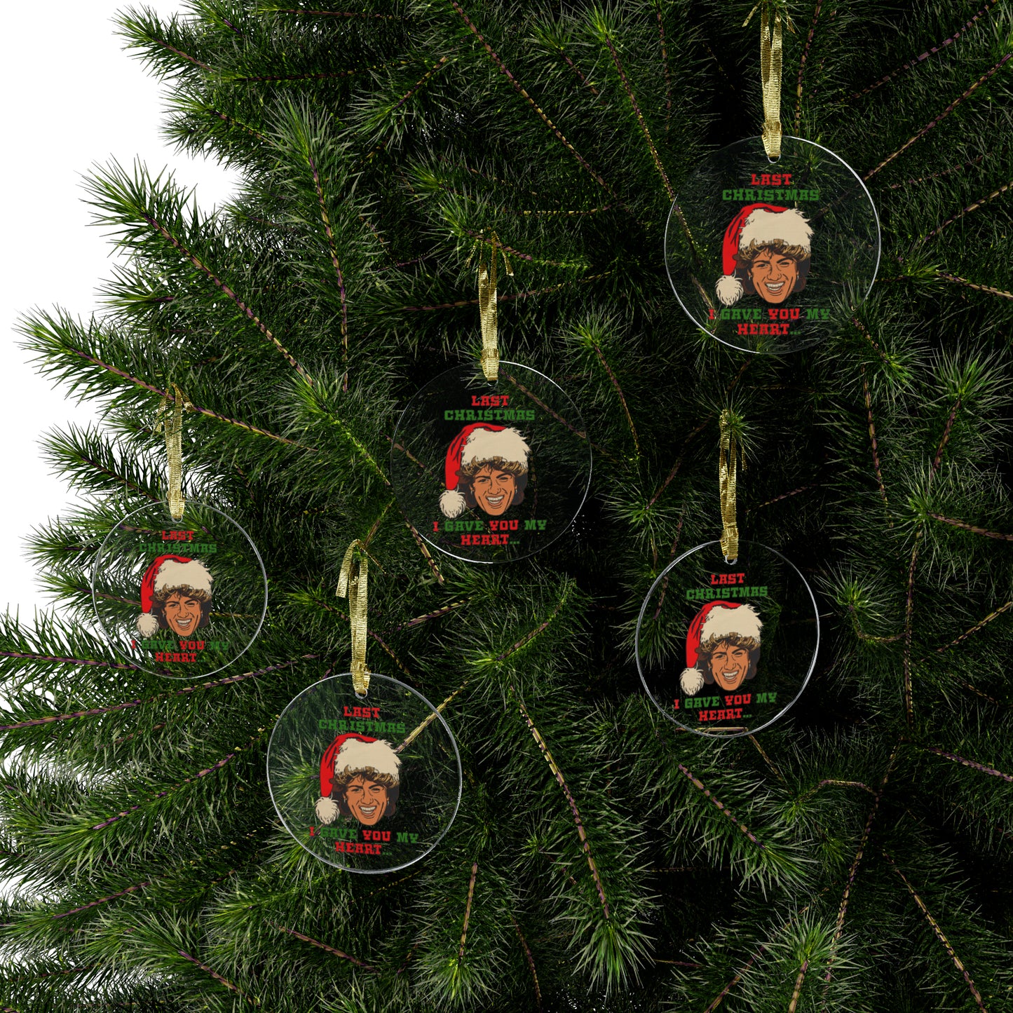 George Michael - WHAM Christmas - Acrylic Ornaments