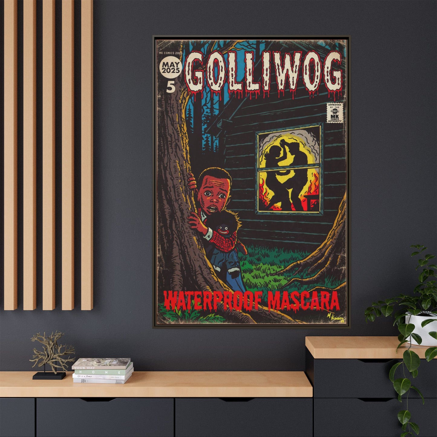 Waterproof Mascara - Golliwog - Matte Canvas, Framed (Multi-color)