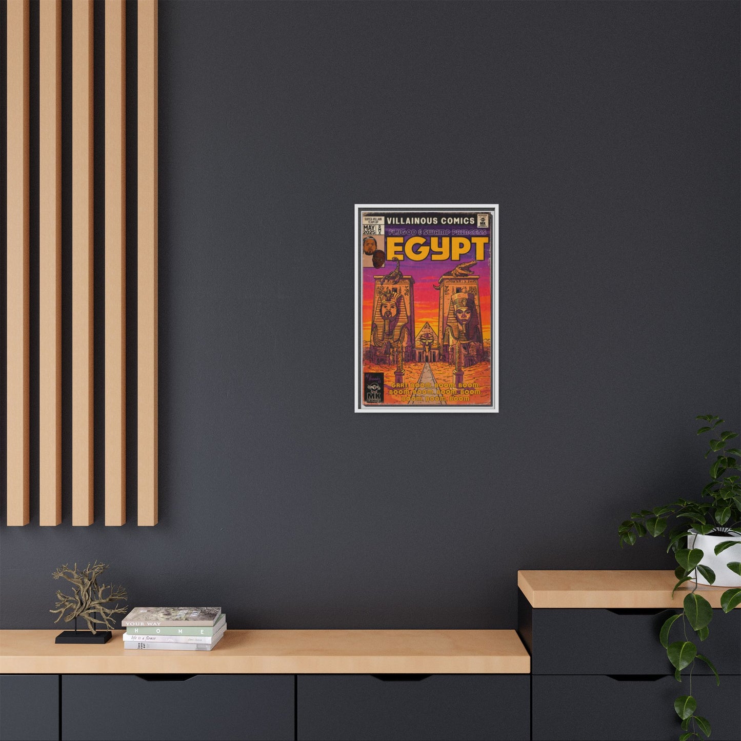 Egypt Remix - Matte Canvas, Framed (Multi-color)