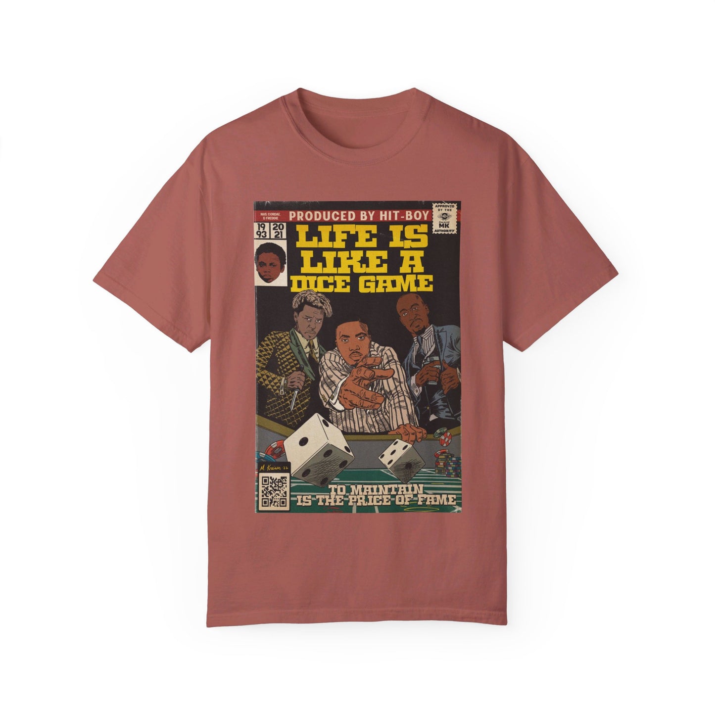 Nas, Freddie Gibbs, Cordae - Life is Like a Dice Game - Unisex Comfort Colors T-shirt