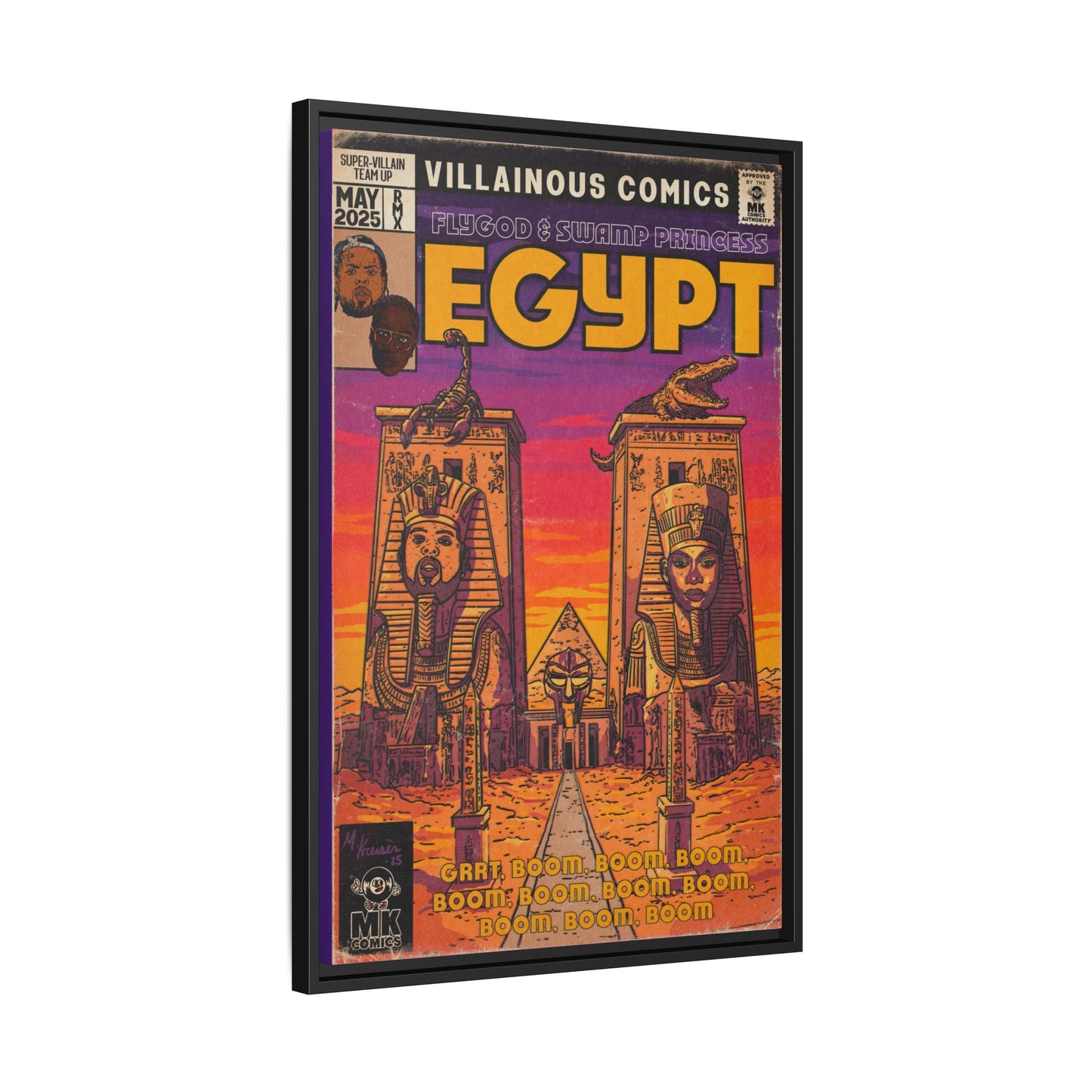 Egypt Remix - Matte Canvas, Framed (Multi-color)
